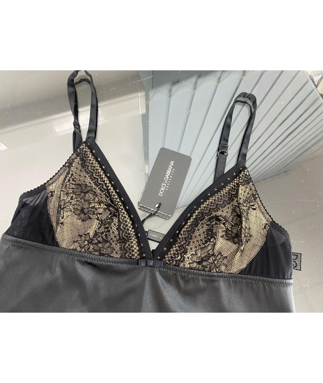 DOLCE&GABBANA Черная полиэстеровая майка, фото 8