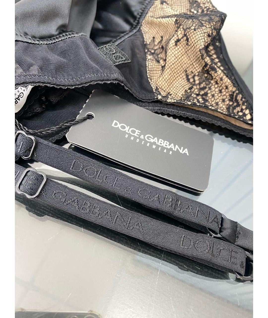 DOLCE&GABBANA Черная полиэстеровая майка, фото 4