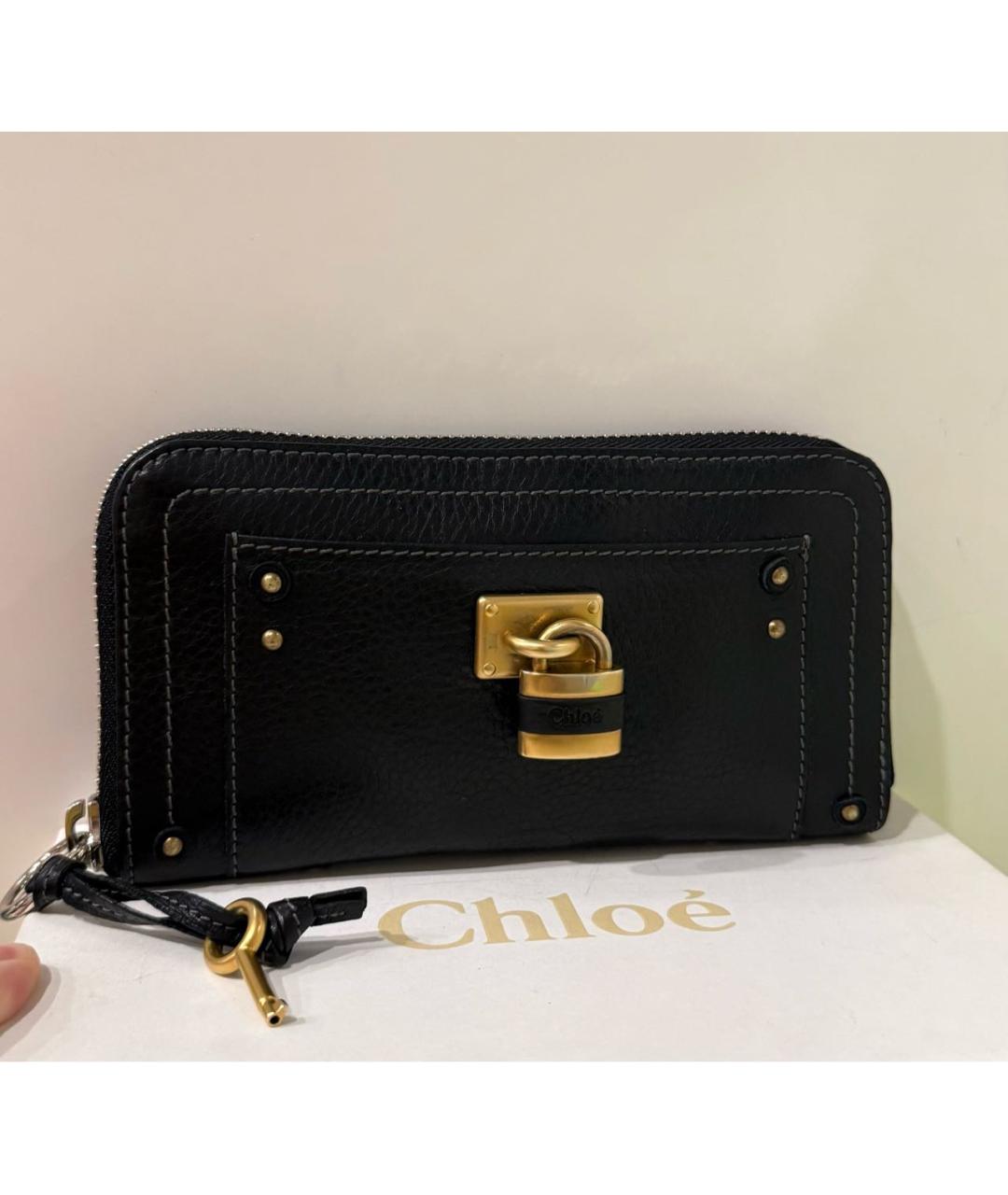 CHLOE Черный кожаный кошелек, фото 7