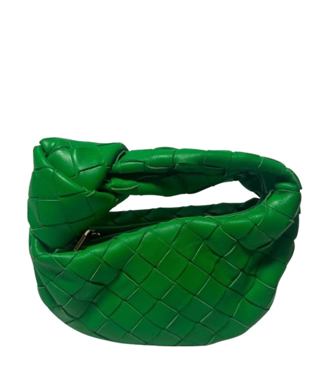 BOTTEGA VENETA Зеленая кожаная сумка с короткими ручками, фото 1