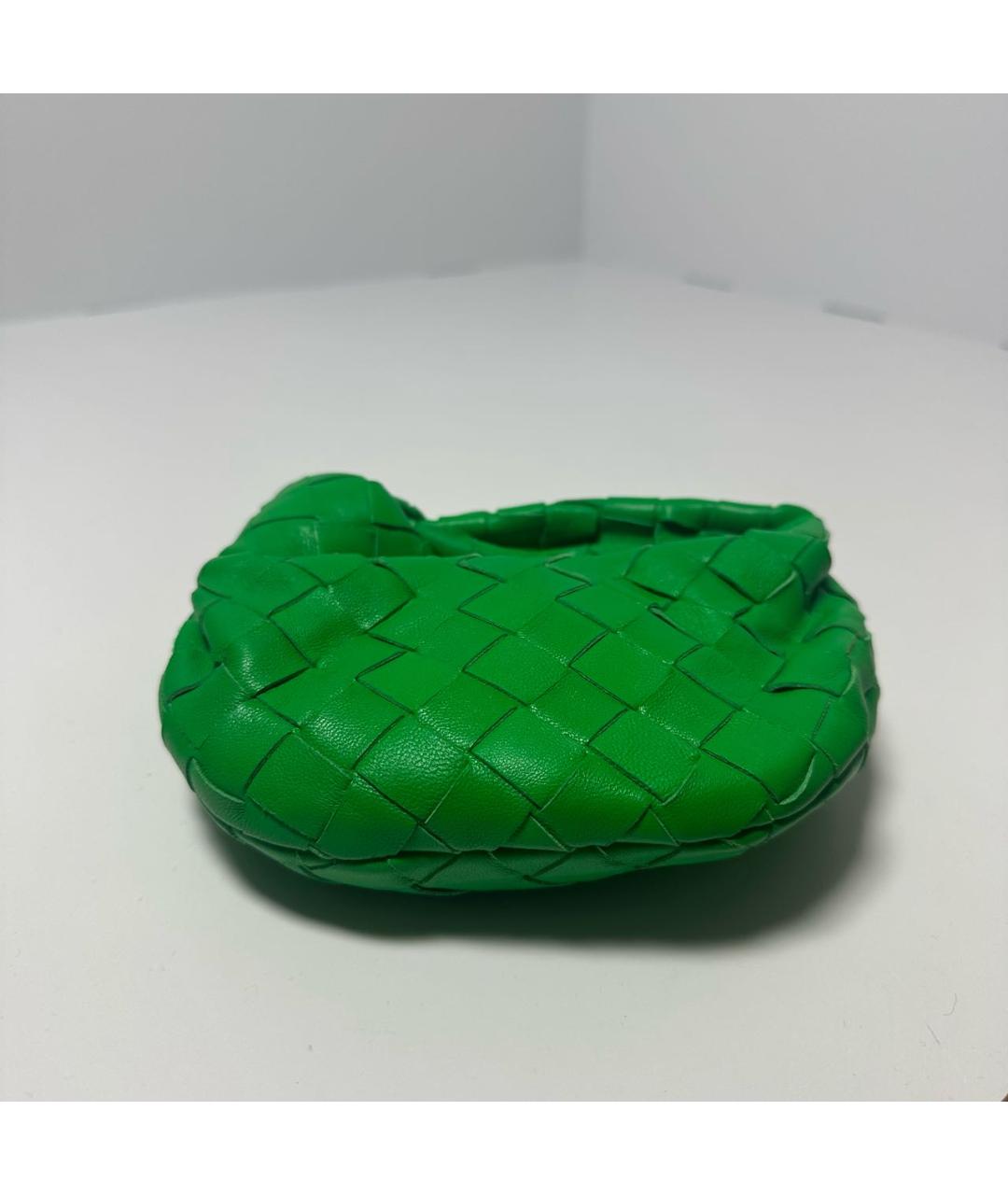 BOTTEGA VENETA Зеленая кожаная сумка с короткими ручками, фото 3