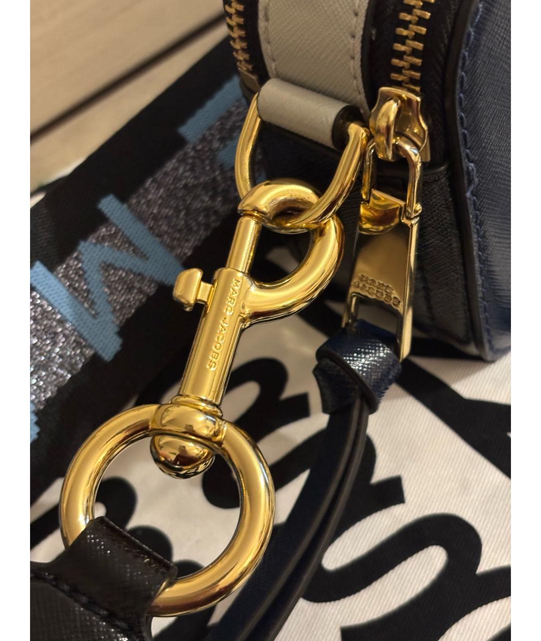 MARC JACOBS Темно-синяя кожаная сумка через плечо, фото 4