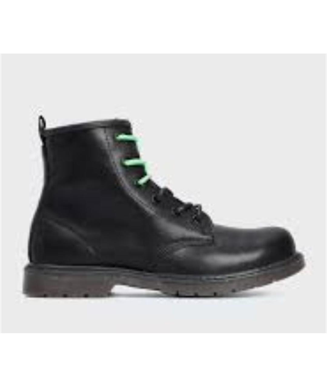 DIESEL Черные кожаные ботинки, фото 2