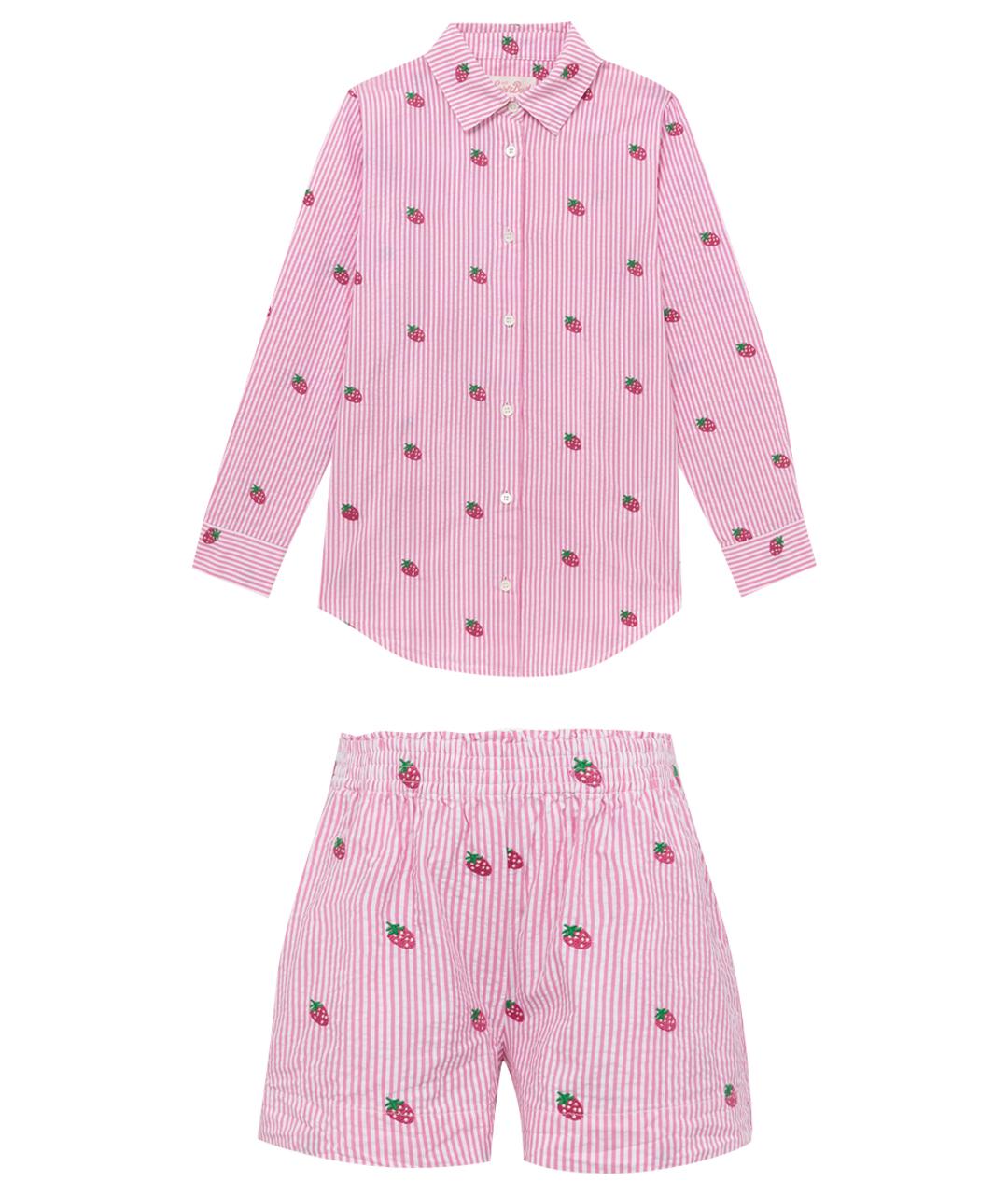 MC2 SAINT BARTH Розовый хлопковый костюм с брюками, фото 1