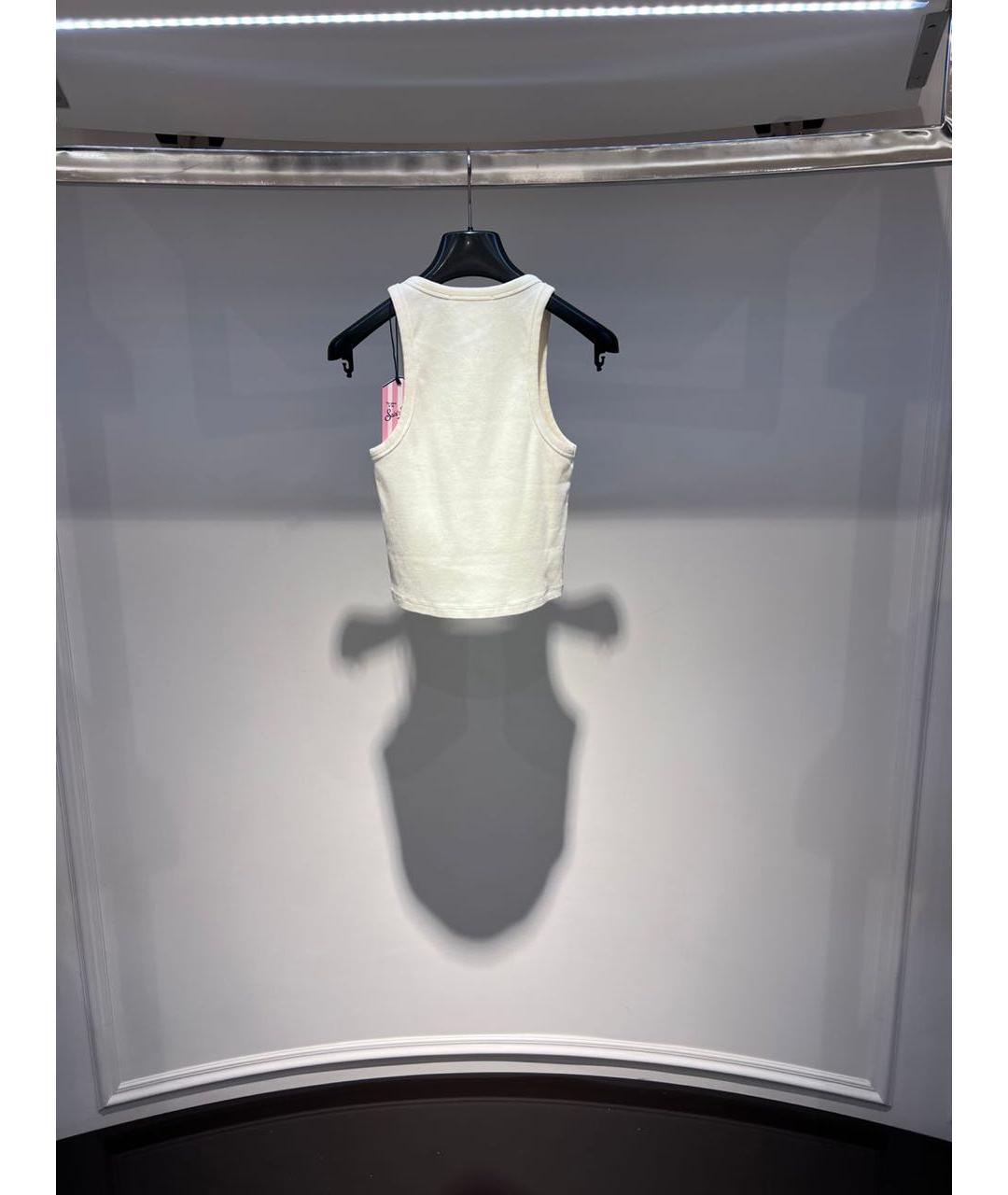 MC2 SAINT BARTH Бежевая хлопковая майка, фото 3