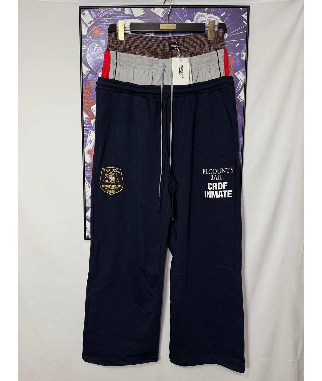 PROTOCOL INDEX Черные хлопковые повседневные брюки, фото 4