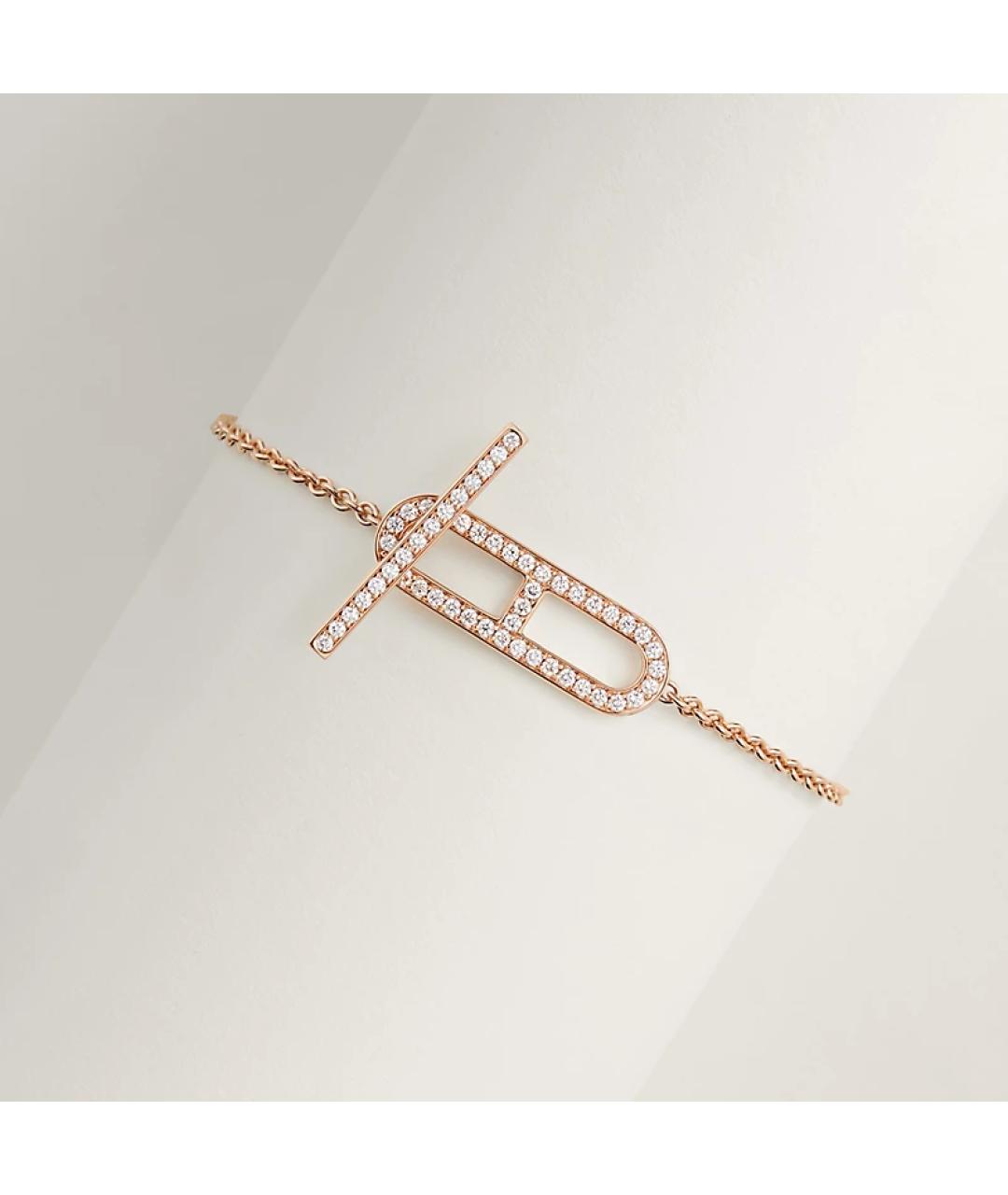 HERMES Золотой браслет из розового золота, фото 3