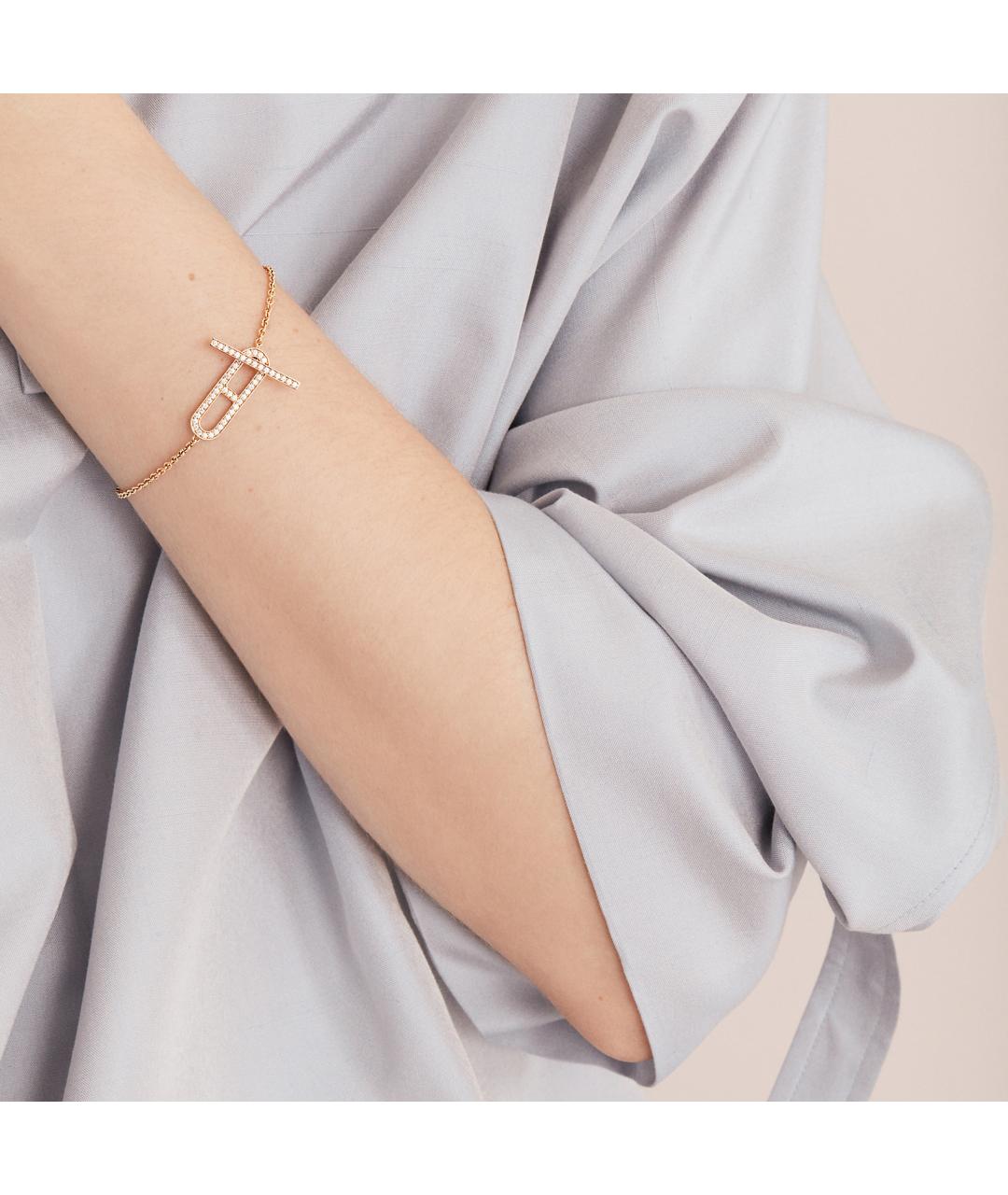 HERMES Золотой браслет из розового золота, фото 2