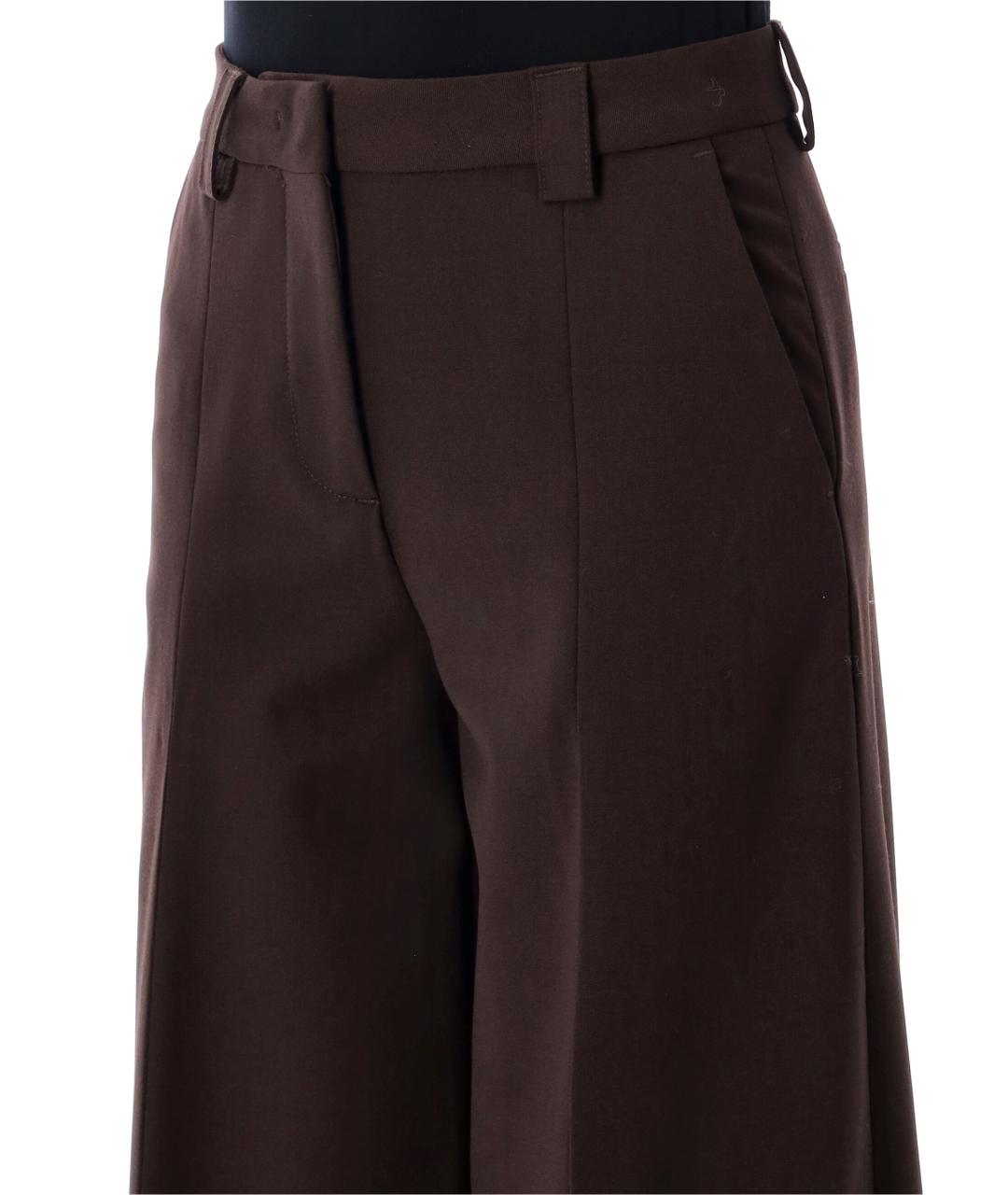 THELATEST Коричневые полиэстеровые брюки широкие, фото 3