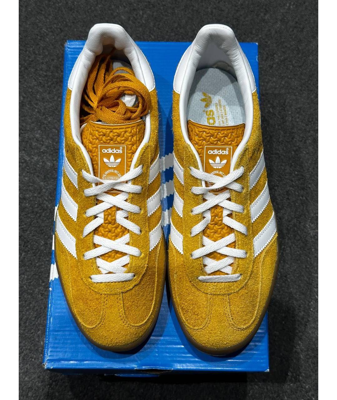 ADIDAS Желтые замшевые низкие кроссовки / кеды, фото 2