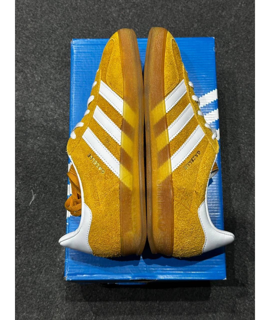 ADIDAS Желтые замшевые низкие кроссовки / кеды, фото 3