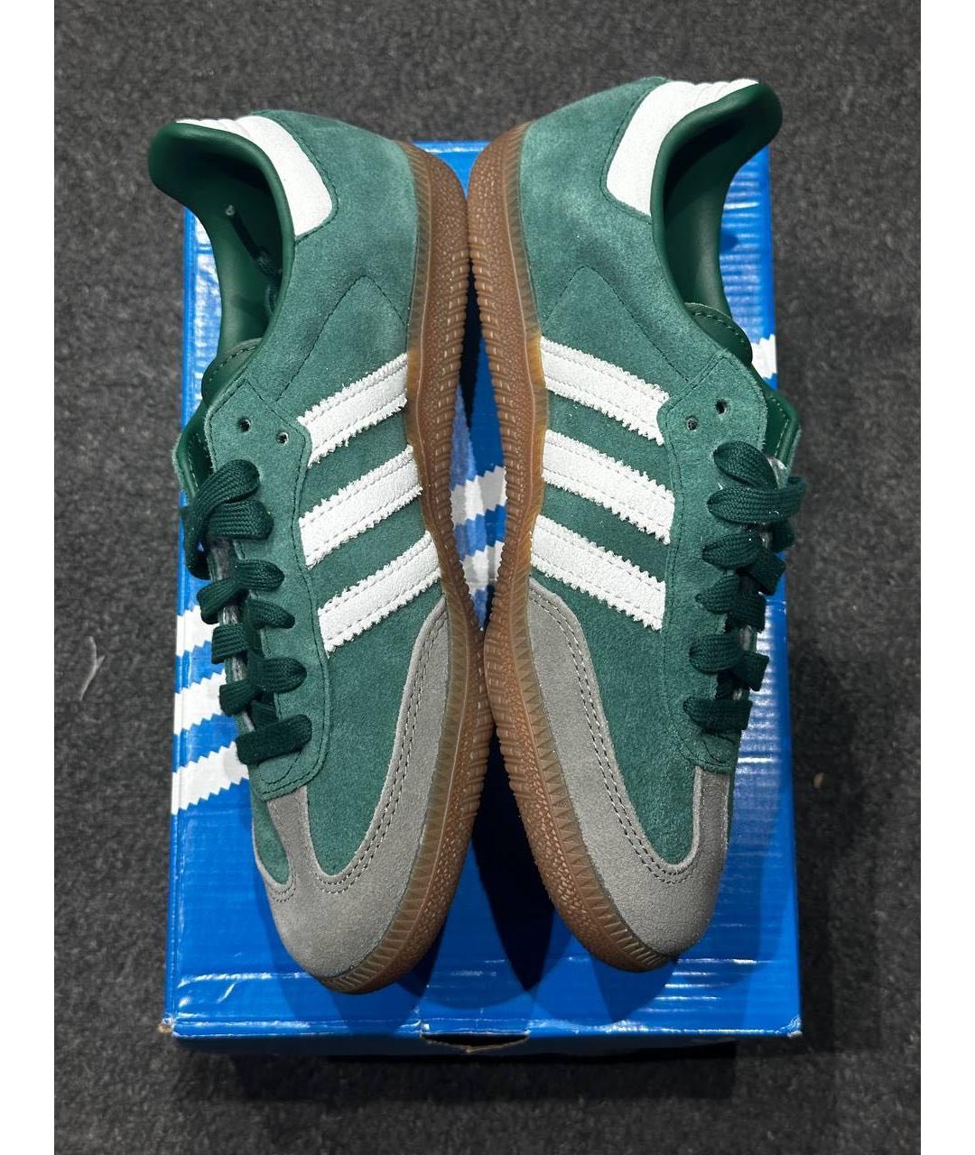 ADIDAS Зеленые замшевые кроссовки, фото 4