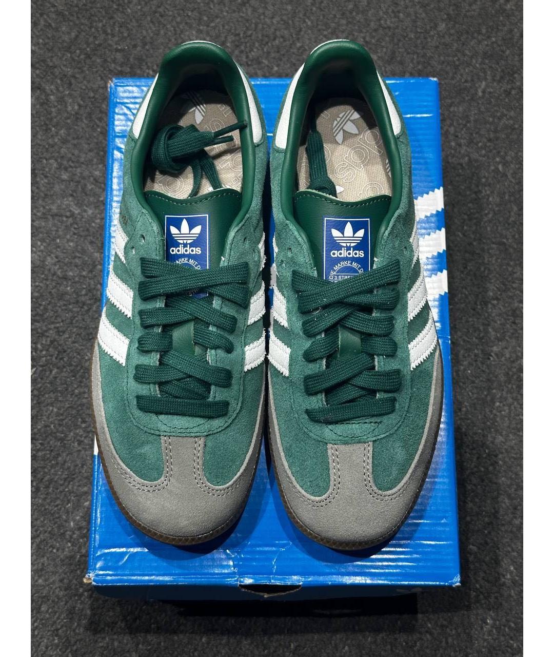 ADIDAS Зеленые замшевые кроссовки, фото 2