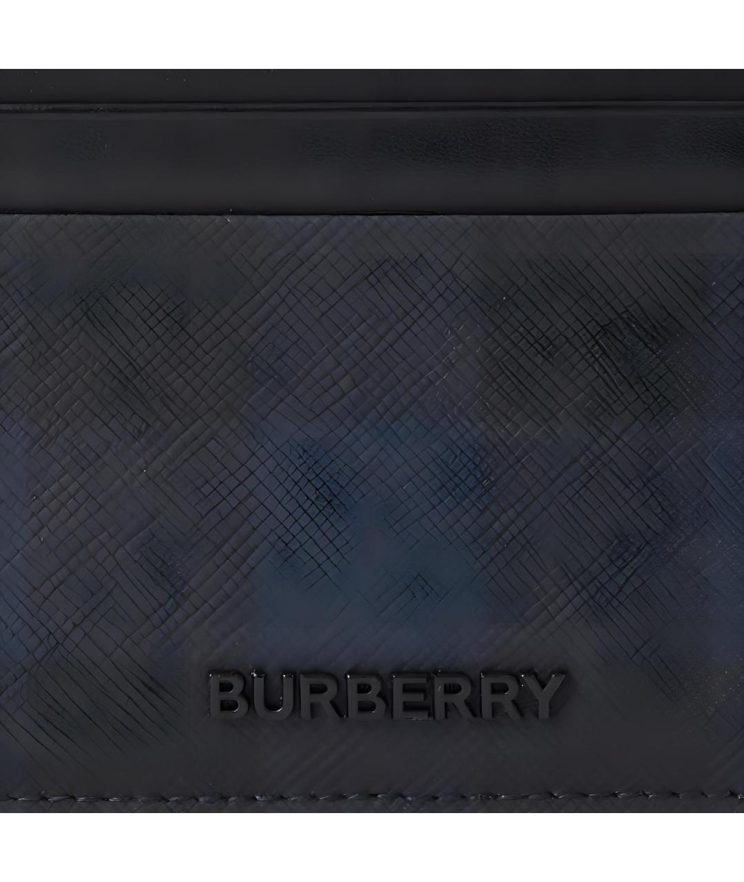 BURBERRY Синий кожаный кардхолдер, фото 5