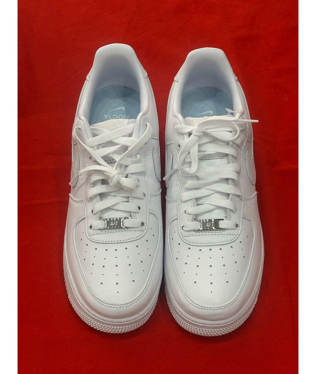 NIKE Белые кожаные низкие кроссовки / кеды, фото 6