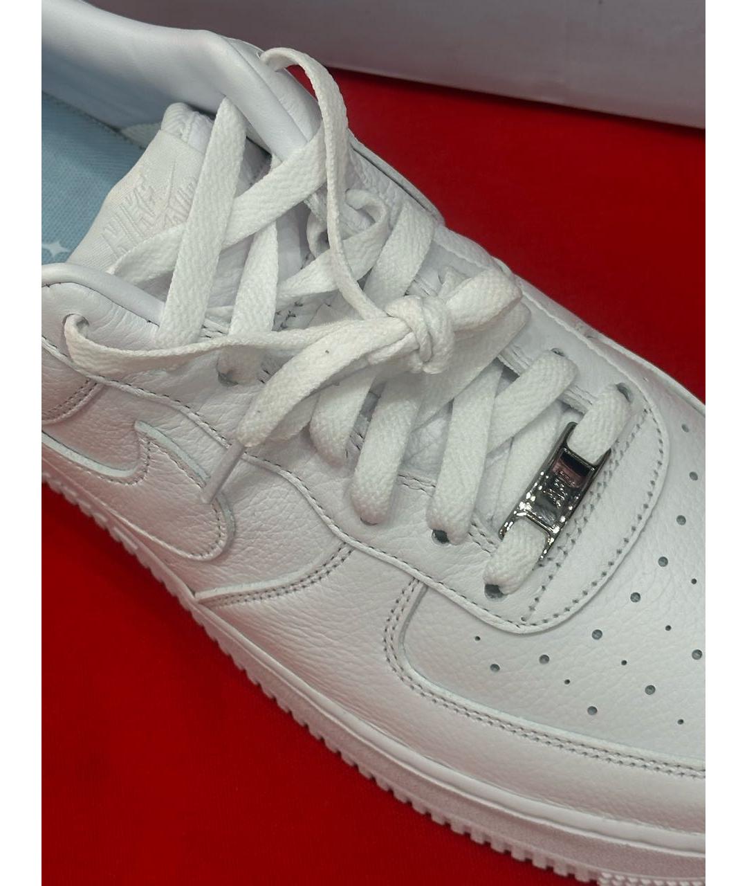 NIKE Белые кожаные низкие кроссовки / кеды, фото 3