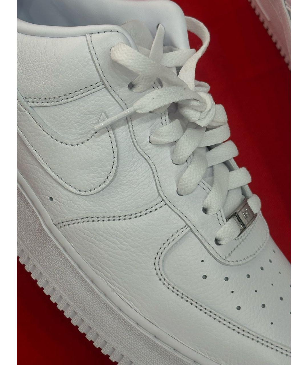 NIKE Белые кожаные низкие кроссовки / кеды, фото 7