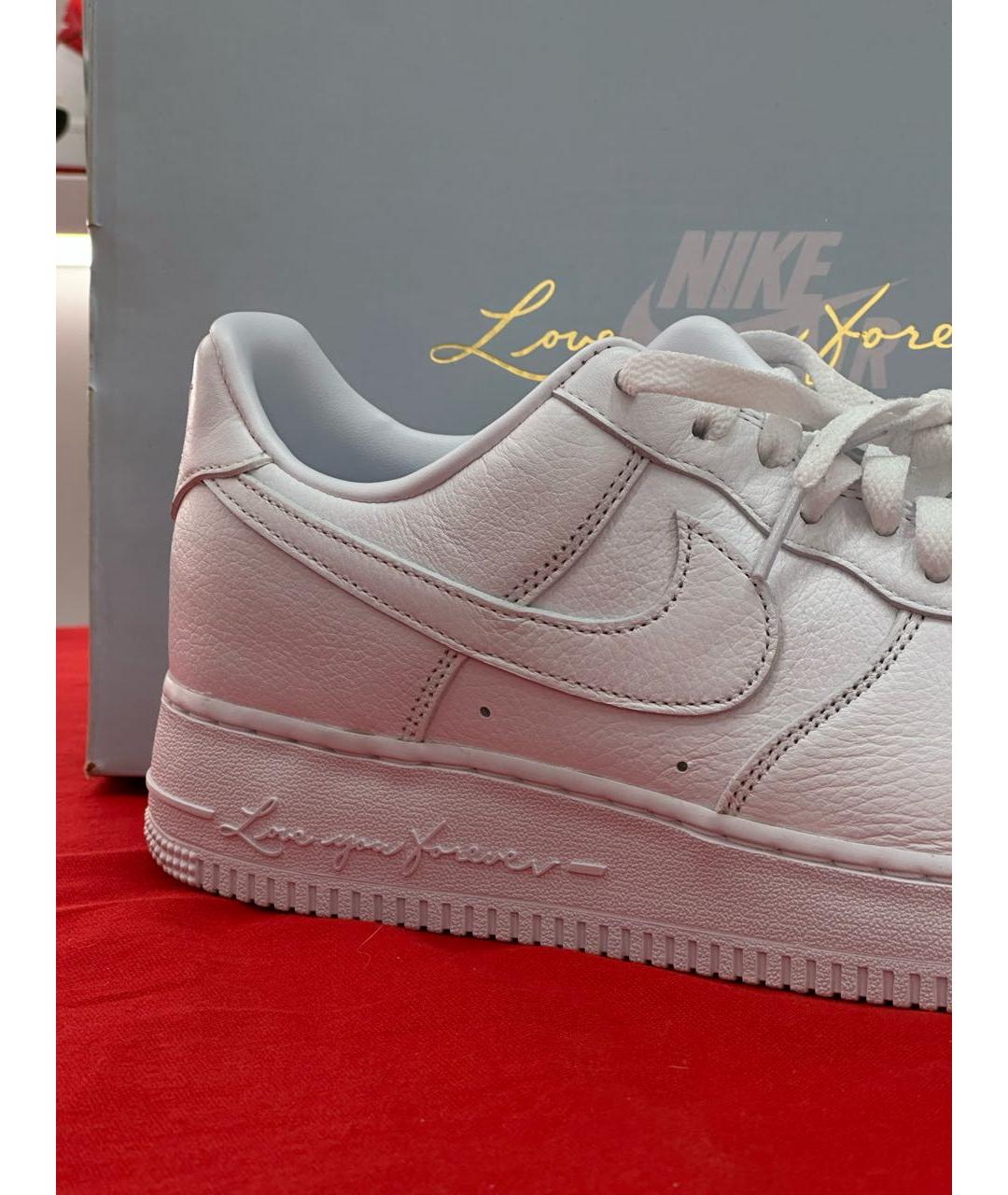 NIKE Белые кожаные низкие кроссовки / кеды, фото 2