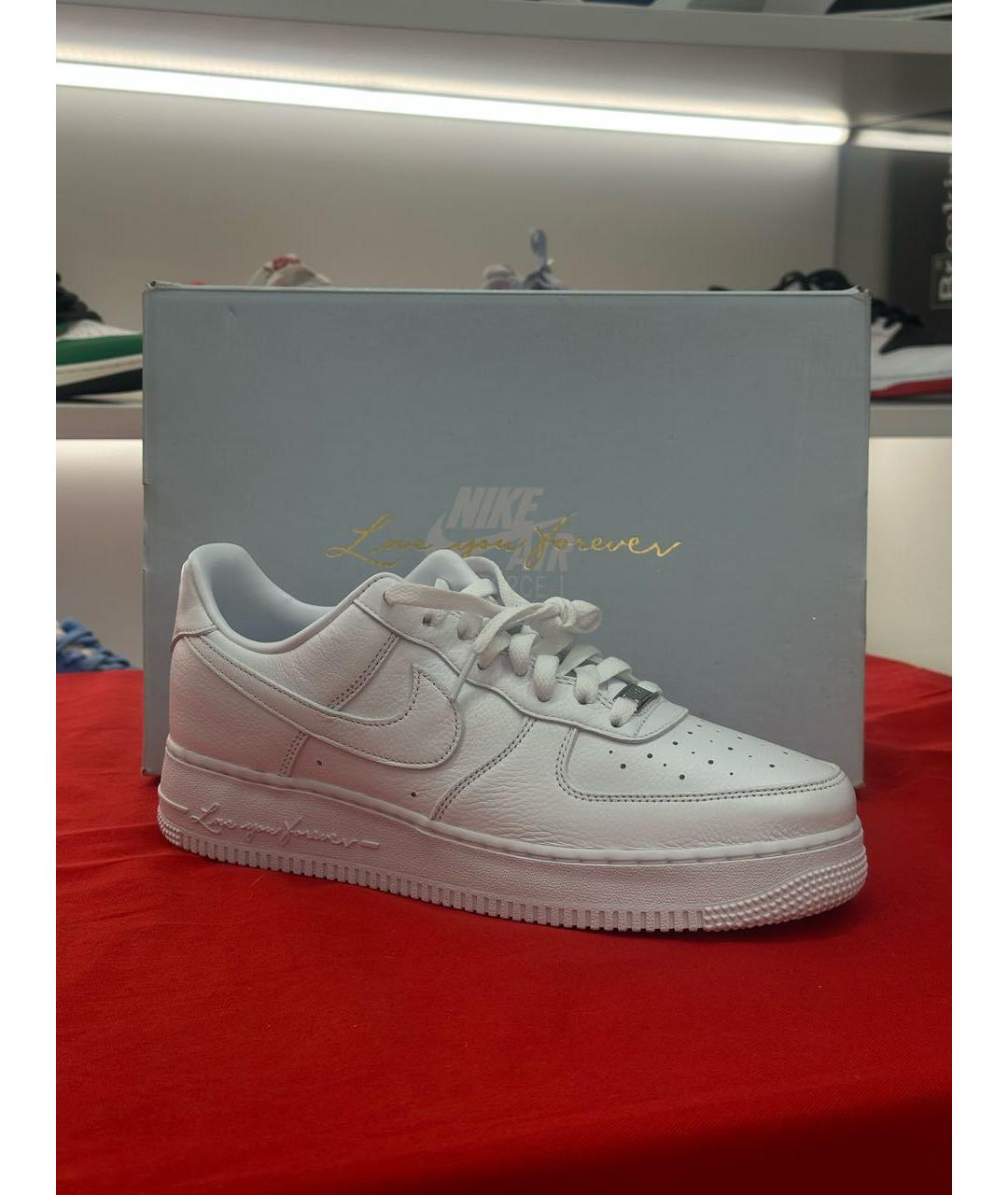 NIKE Белые кожаные низкие кроссовки / кеды, фото 9