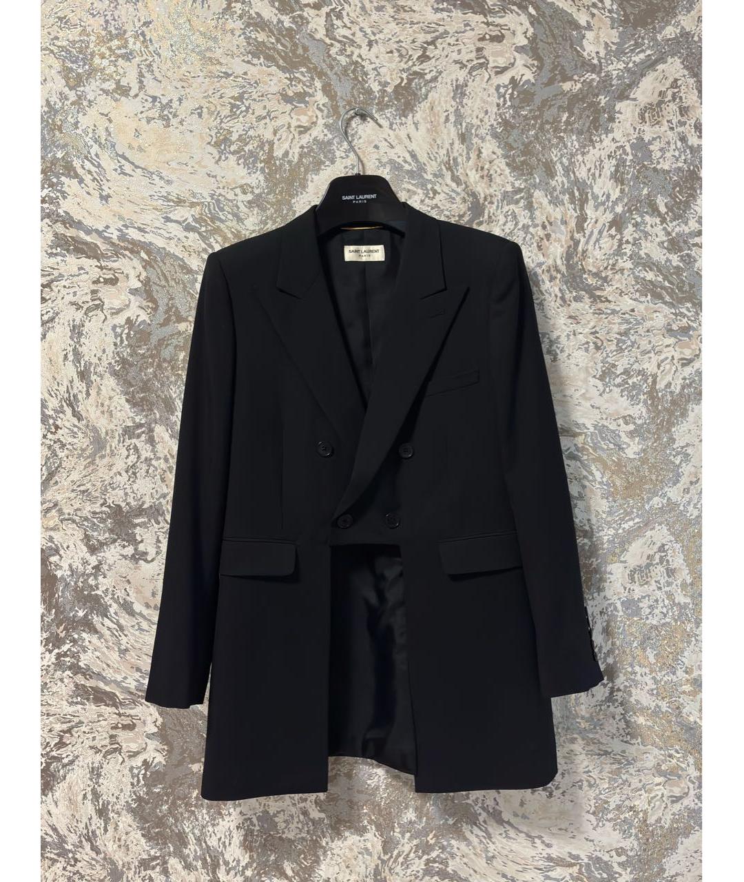 SAINT LAURENT Черный шерстяной жакет/пиджак, фото 2