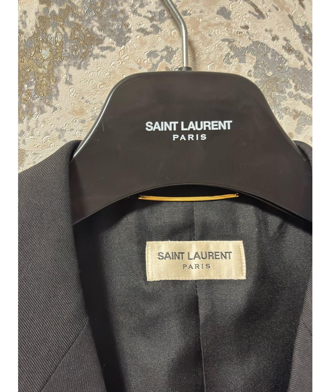 SAINT LAURENT Черный шерстяной жакет/пиджак, фото 3