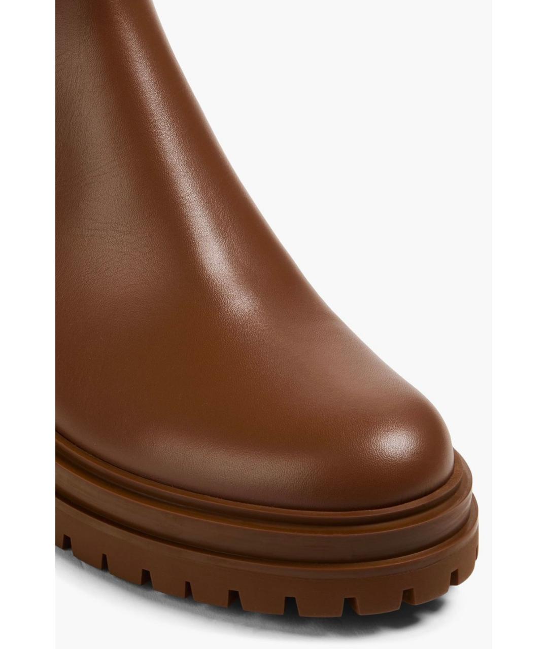 GIANVITO ROSSI Коричневые кожаные ботинки, фото 3