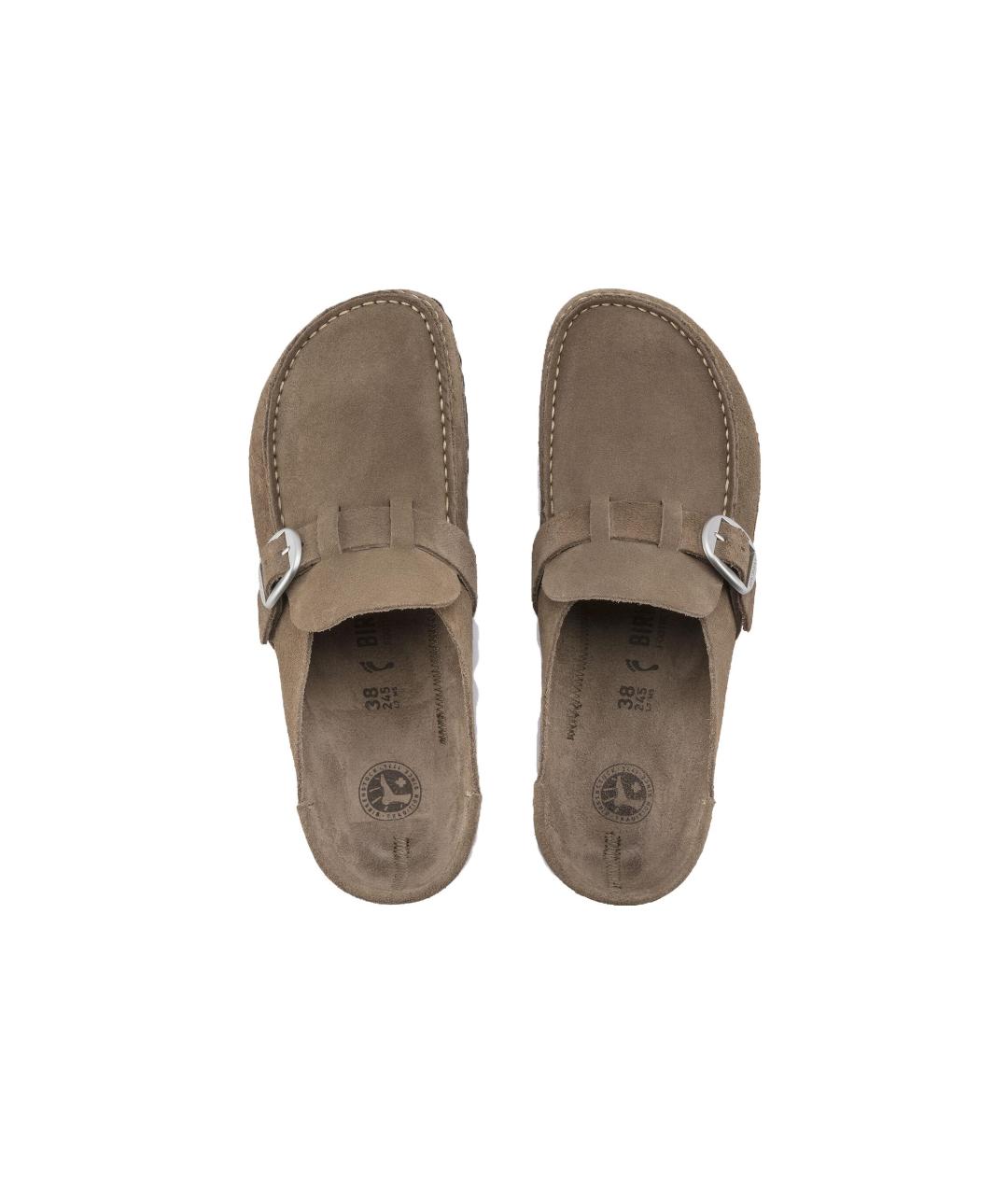 BIRKENSTOCK Коричневые нубуковые мюли, фото 4