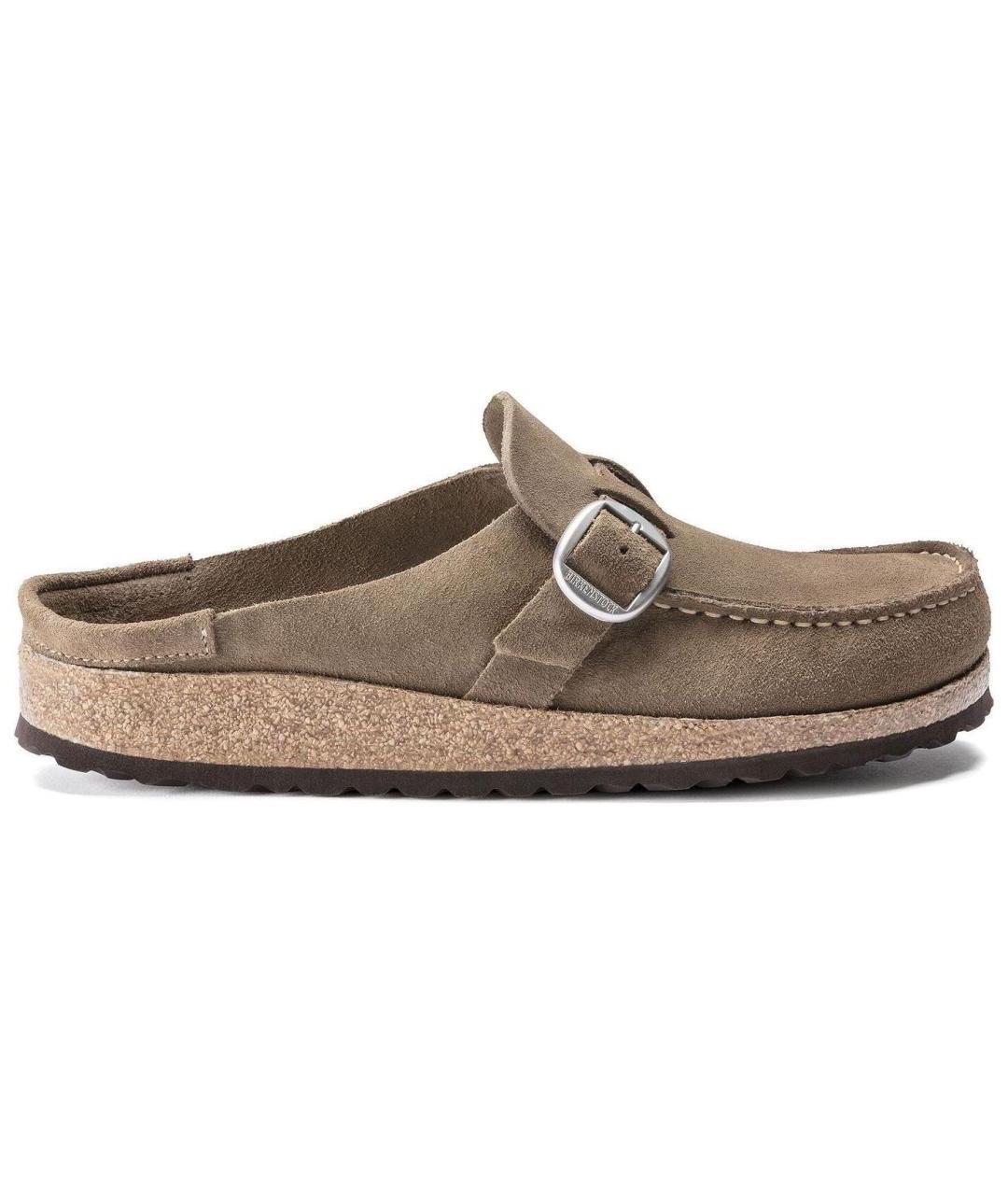 BIRKENSTOCK Коричневые нубуковые мюли, фото 1