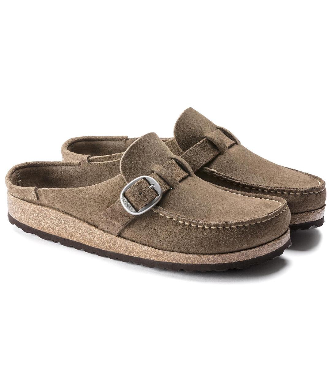 BIRKENSTOCK Коричневые нубуковые мюли, фото 3