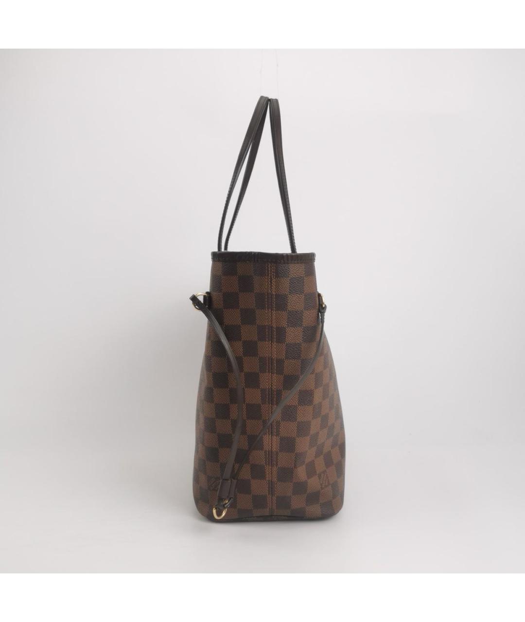 LOUIS VUITTON Коричневая кожаная сумка тоут, фото 3