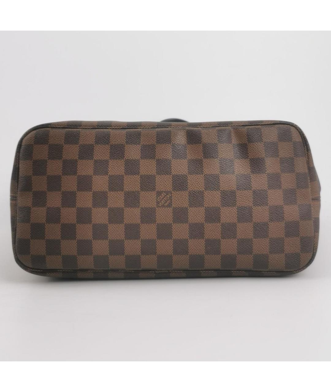 LOUIS VUITTON Коричневая кожаная сумка тоут, фото 4