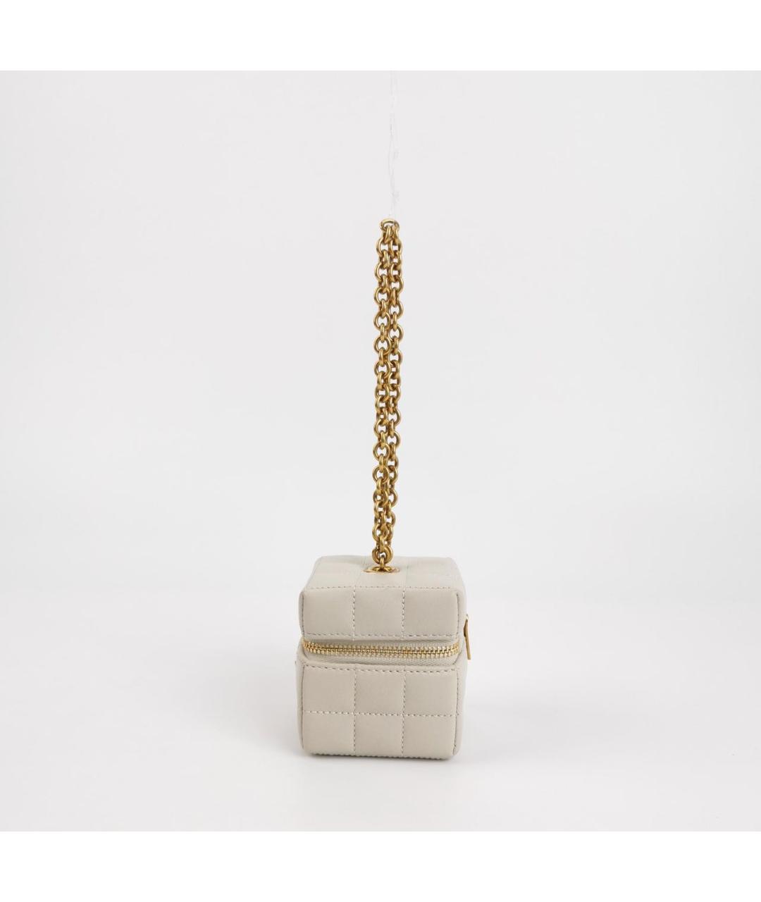 SAINT LAURENT Белая кожаная сумка через плечо, фото 2