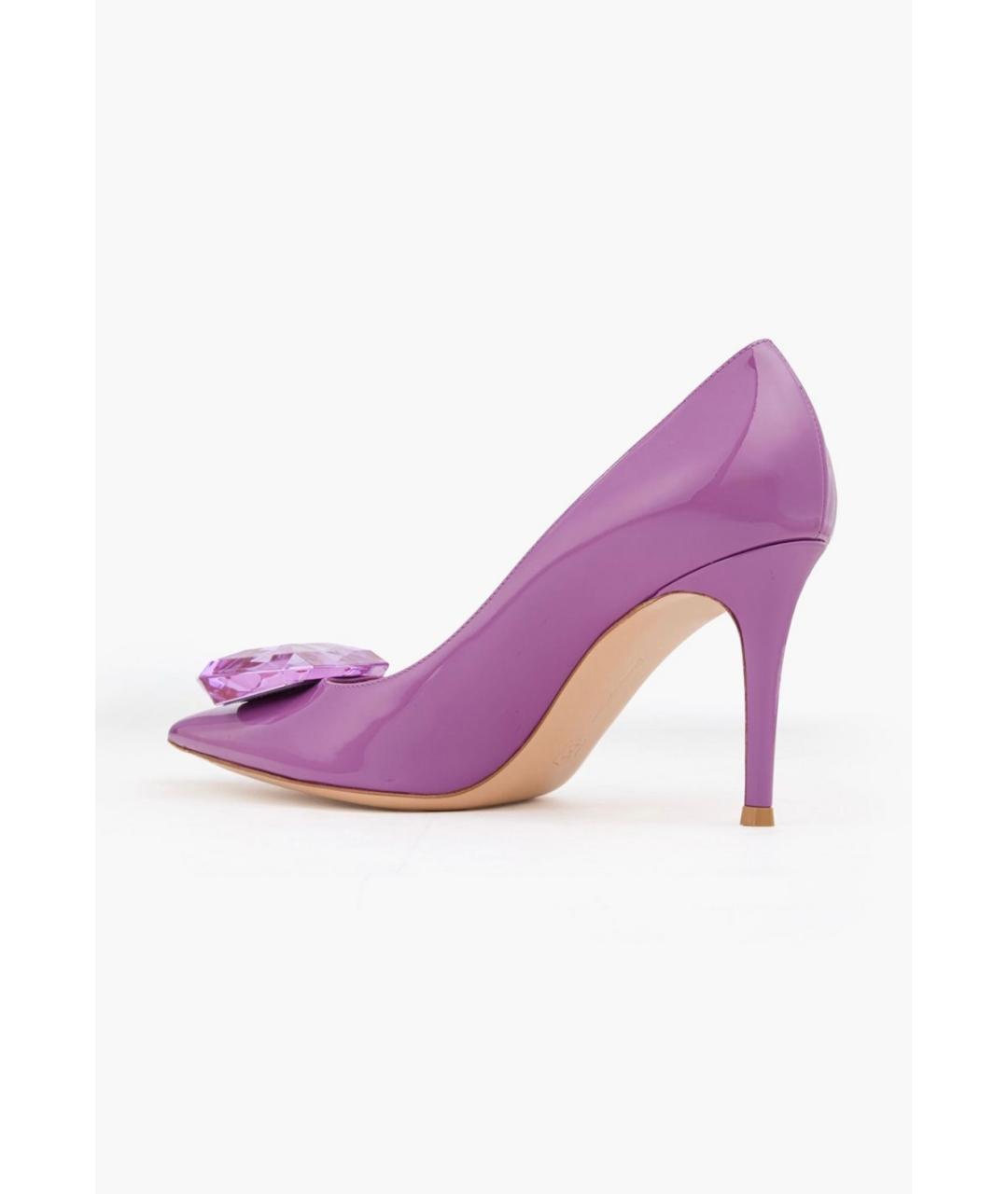 GIANVITO ROSSI Фиолетовые туфли из лакированной кожи, фото 3