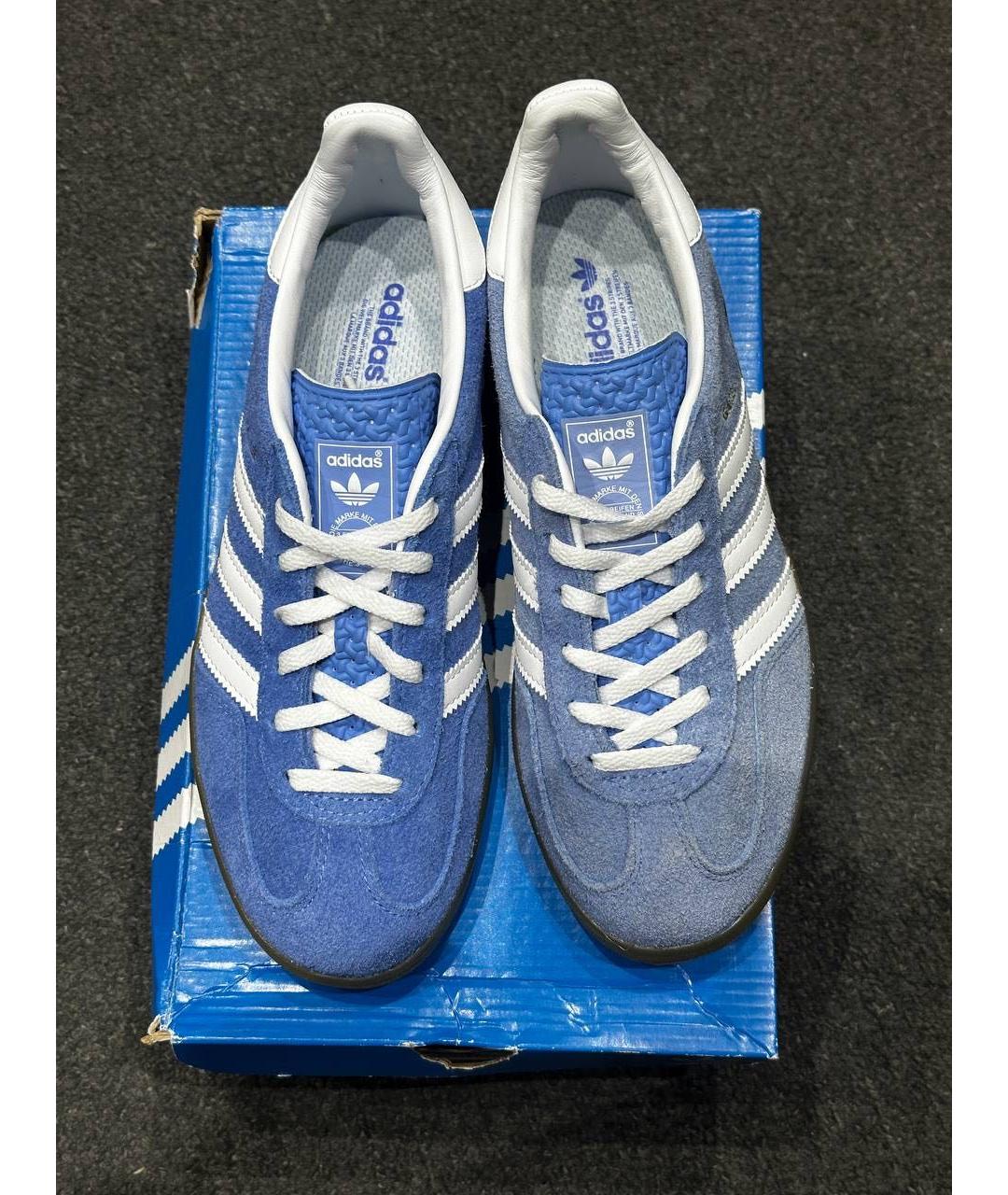 ADIDAS Голубые замшевые кроссовки, фото 2