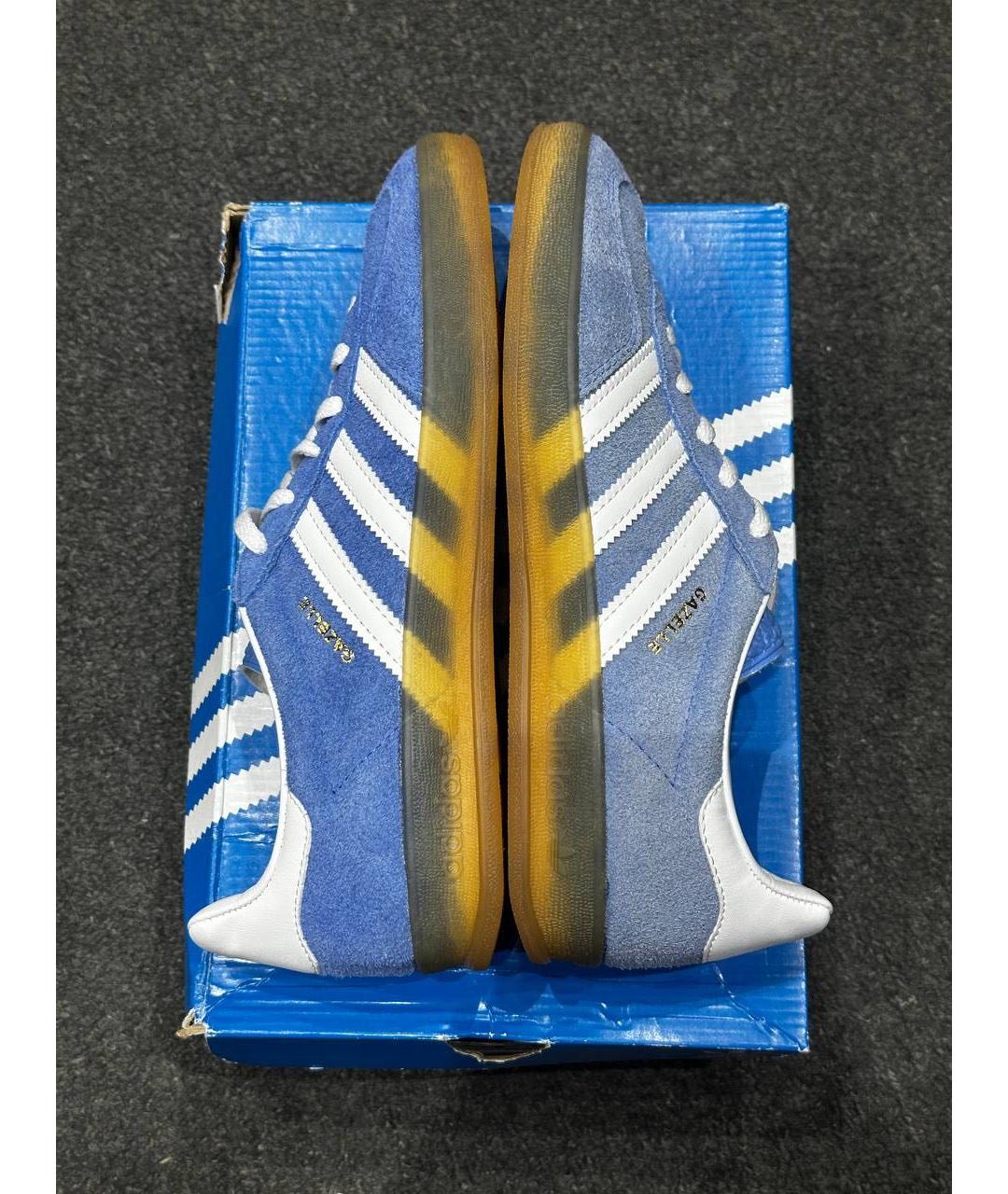 ADIDAS Голубые замшевые кроссовки, фото 3