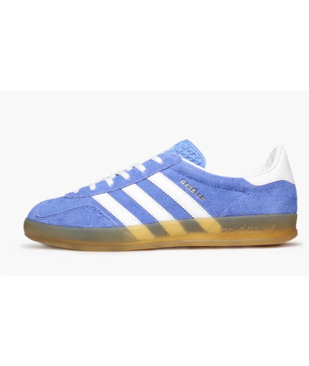 ADIDAS Голубые замшевые кроссовки, фото 4