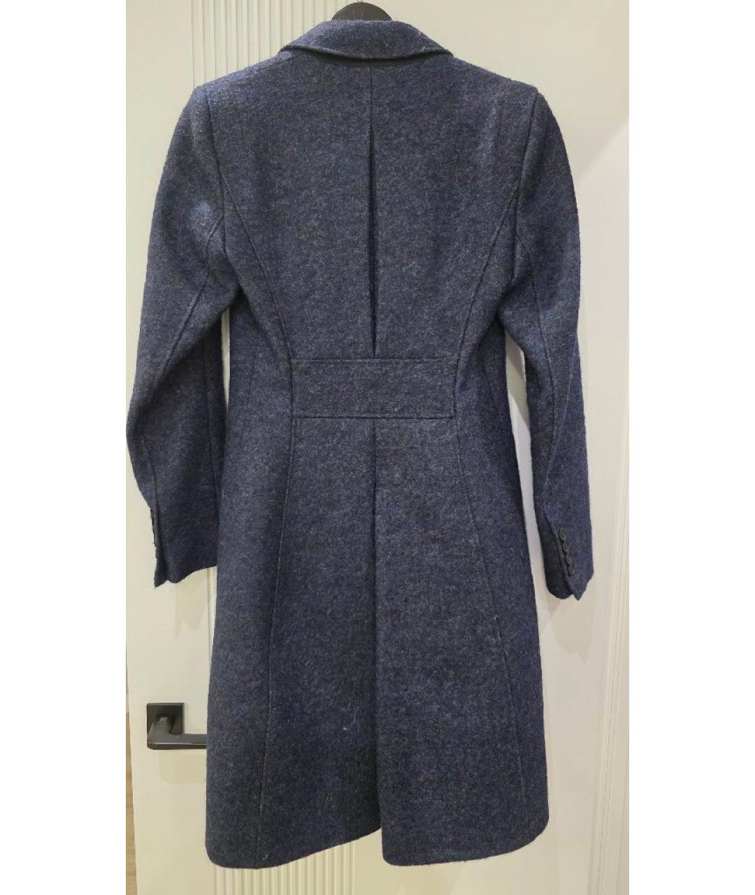 KARL LAGERFELD Темно-синее шерстяное пальто, фото 6