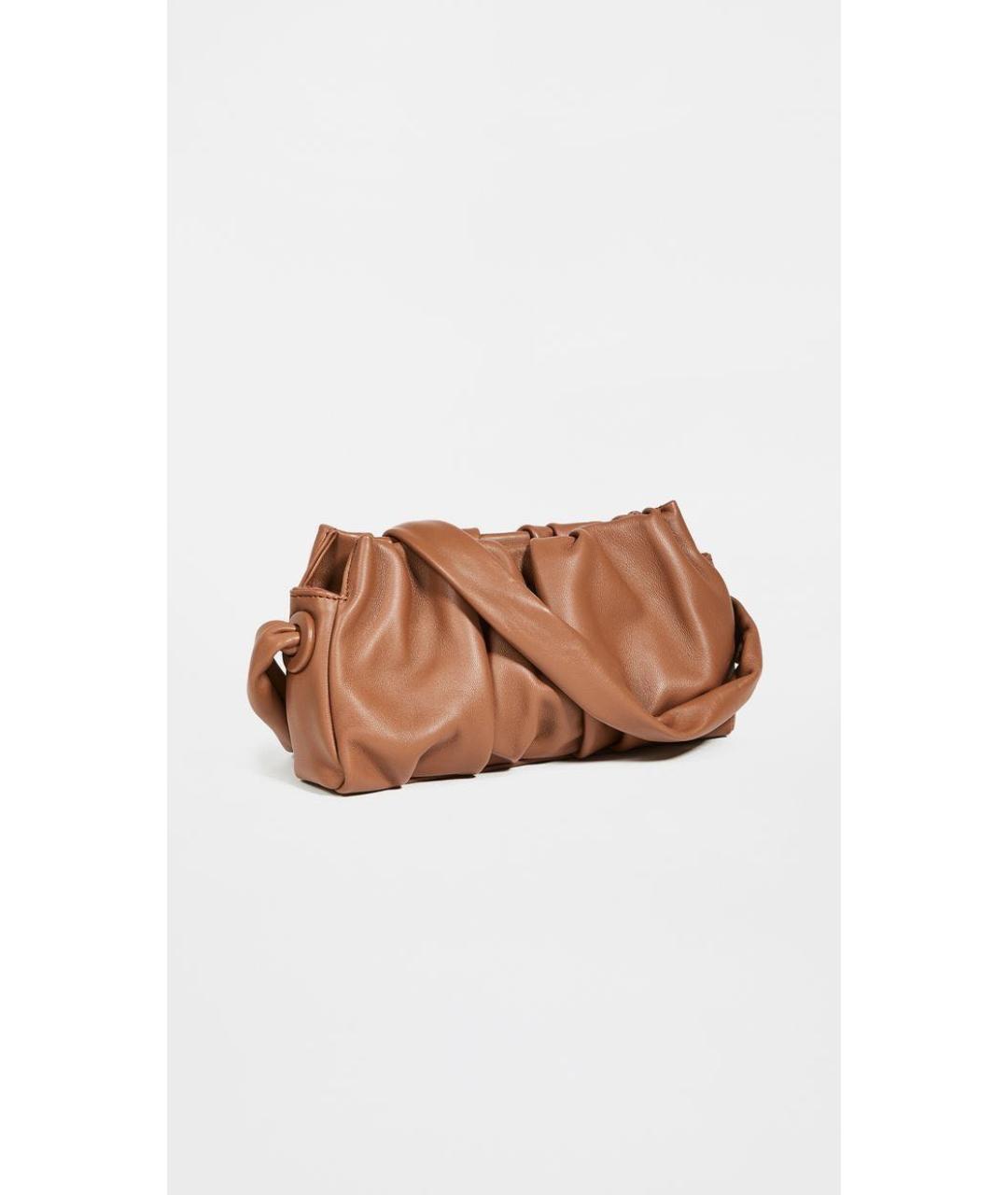 Elleme Коричневая кожаная сумка с короткими ручками, фото 5