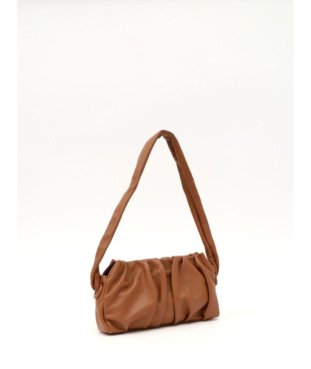 Elleme Коричневая кожаная сумка с короткими ручками, фото 2