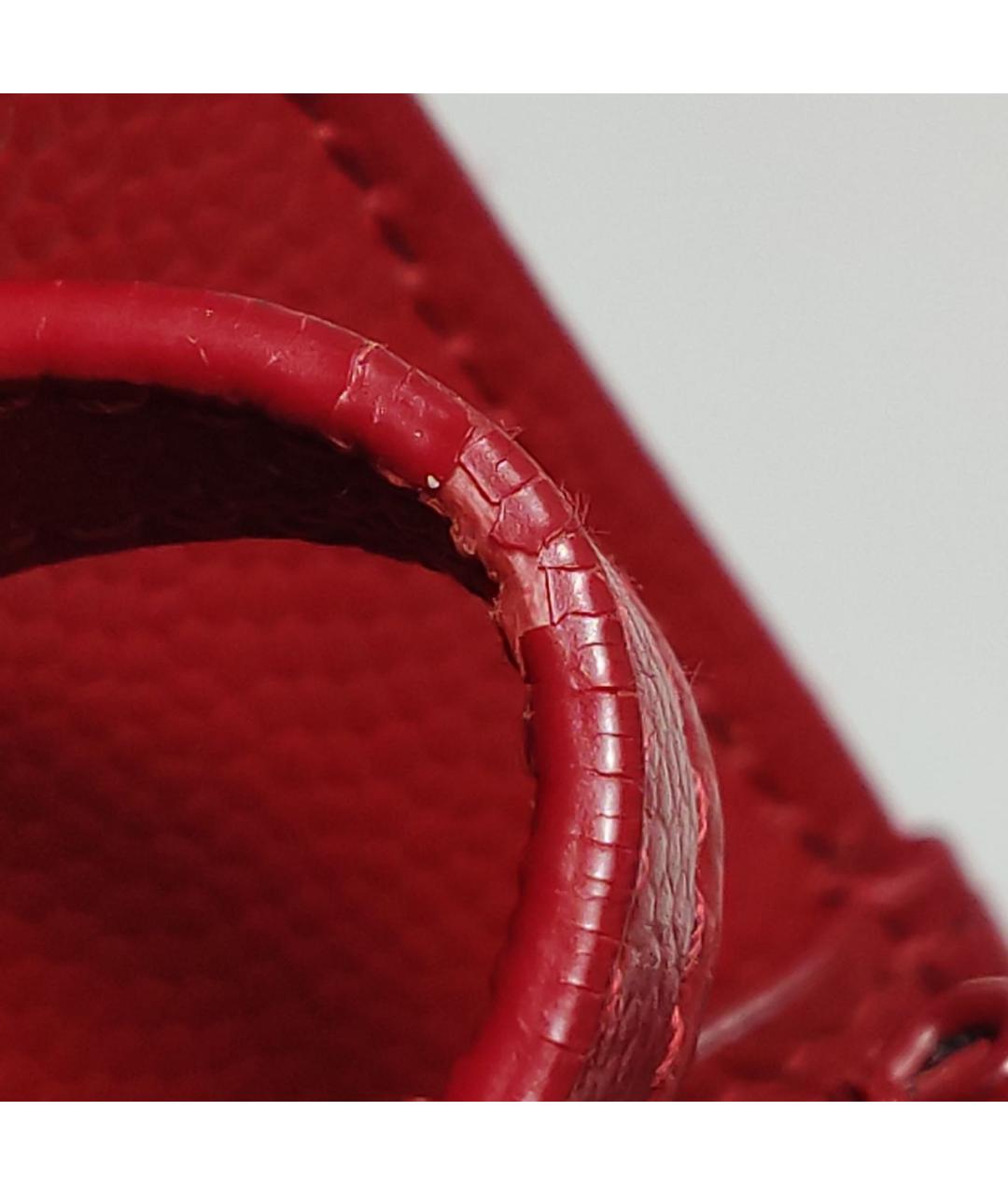 SAINT LAURENT Красная кожаная сумка через плечо, фото 8