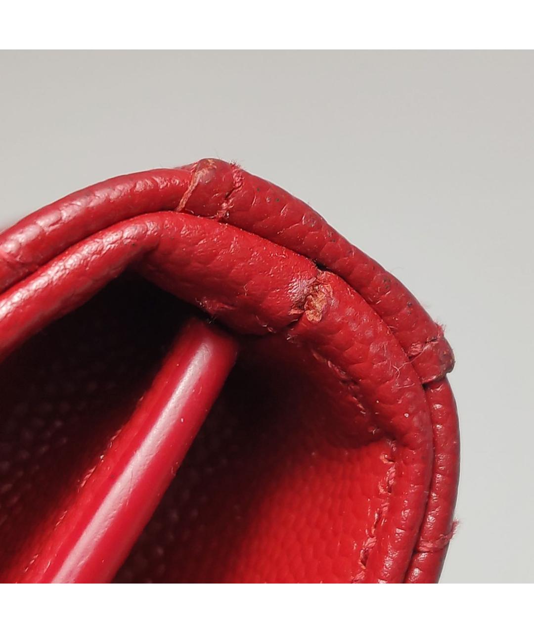 SAINT LAURENT Красная кожаная сумка через плечо, фото 7