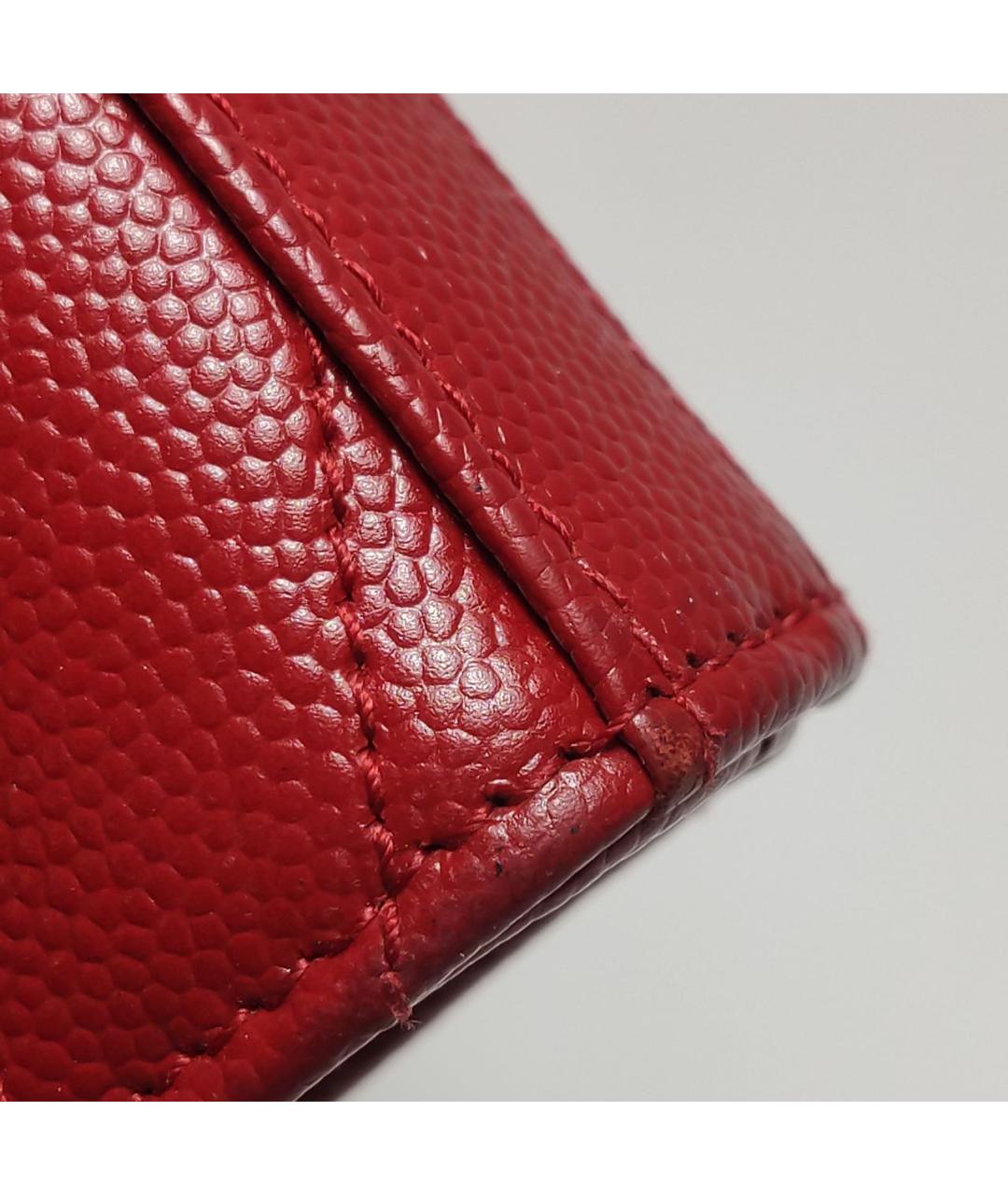 SAINT LAURENT Красная кожаная сумка через плечо, фото 6