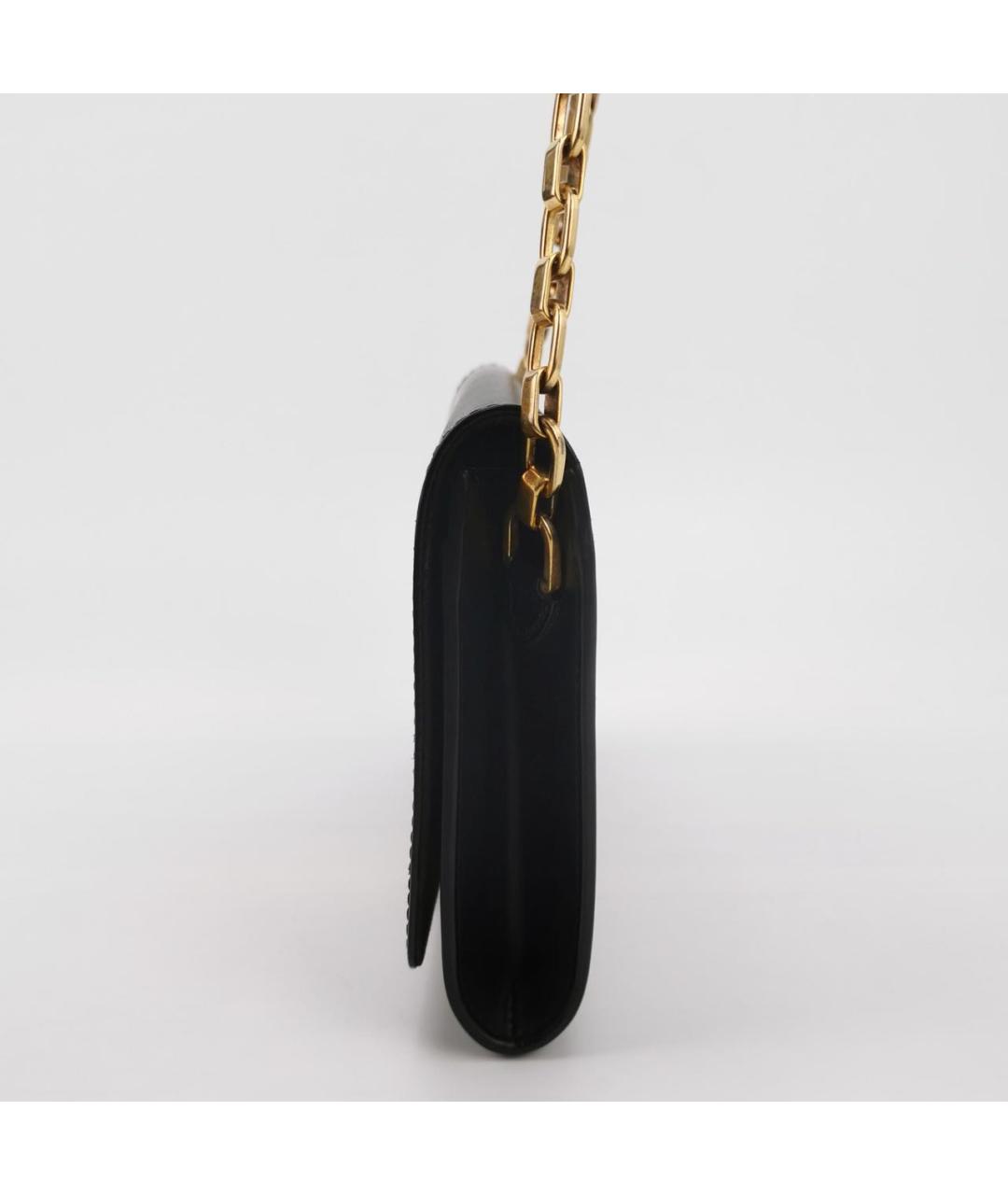 LOUIS VUITTON Черная кожаная сумка через плечо, фото 2