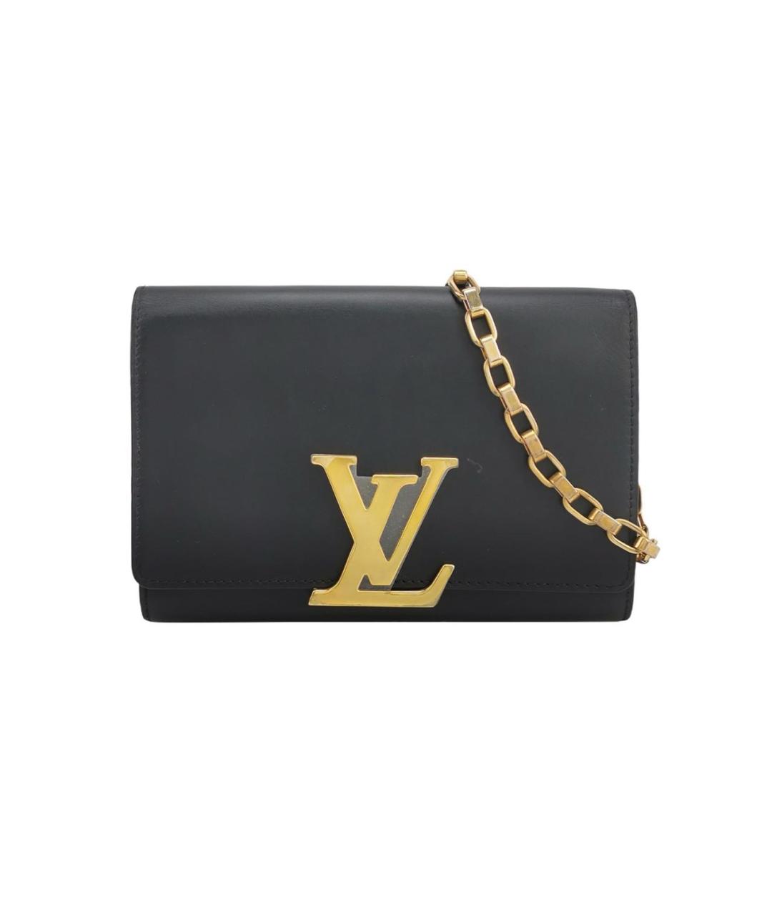 LOUIS VUITTON Черная кожаная сумка через плечо, фото 1