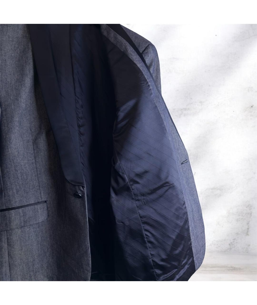 BIKKEMBERGS Синий шерстяной пиджак, фото 5