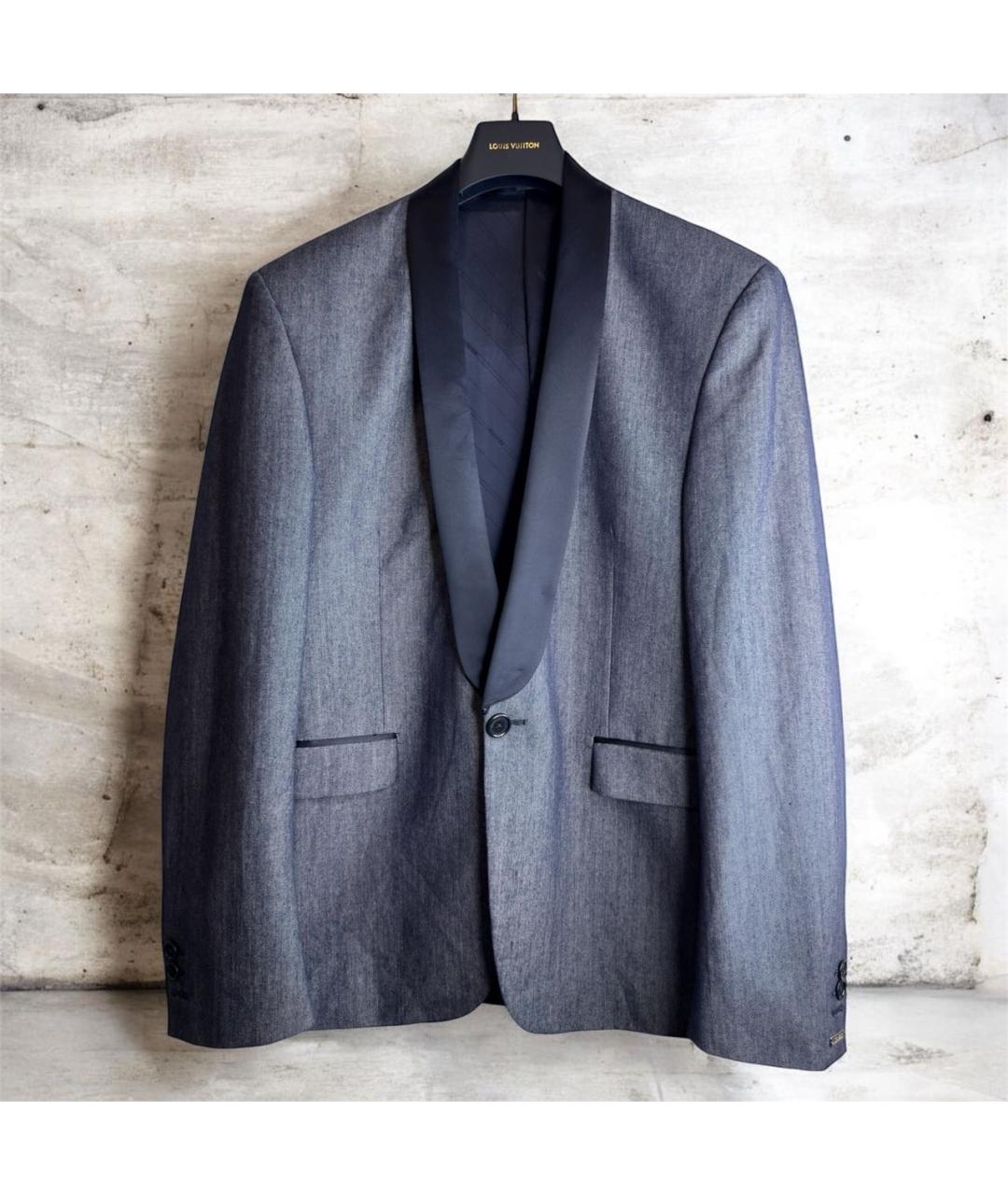 BIKKEMBERGS Синий шерстяной пиджак, фото 9