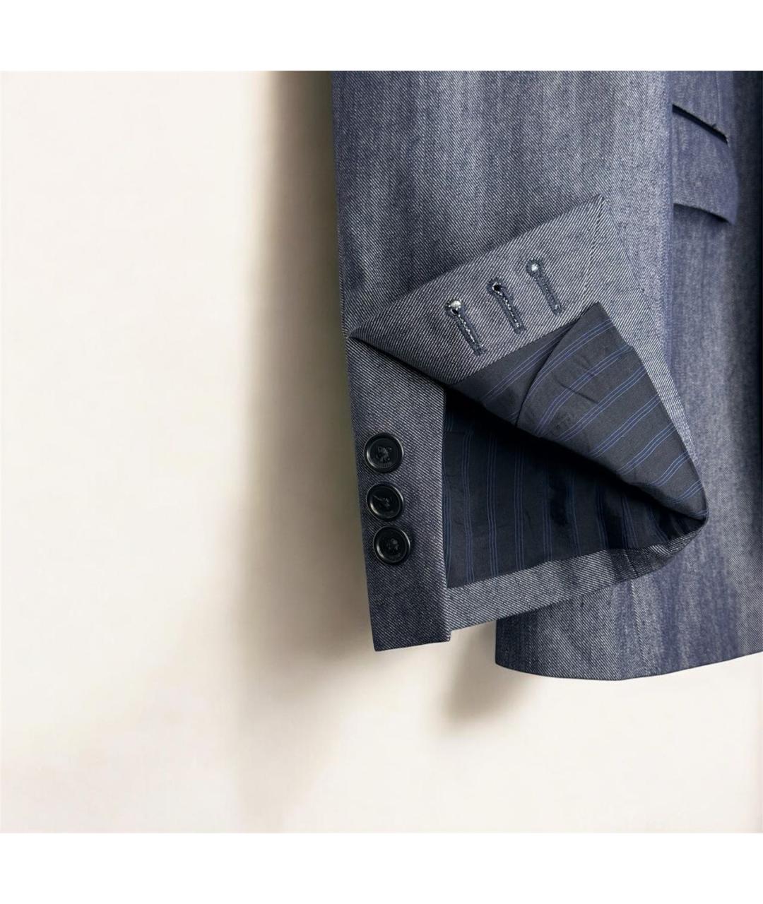 BIKKEMBERGS Синий шерстяной пиджак, фото 3