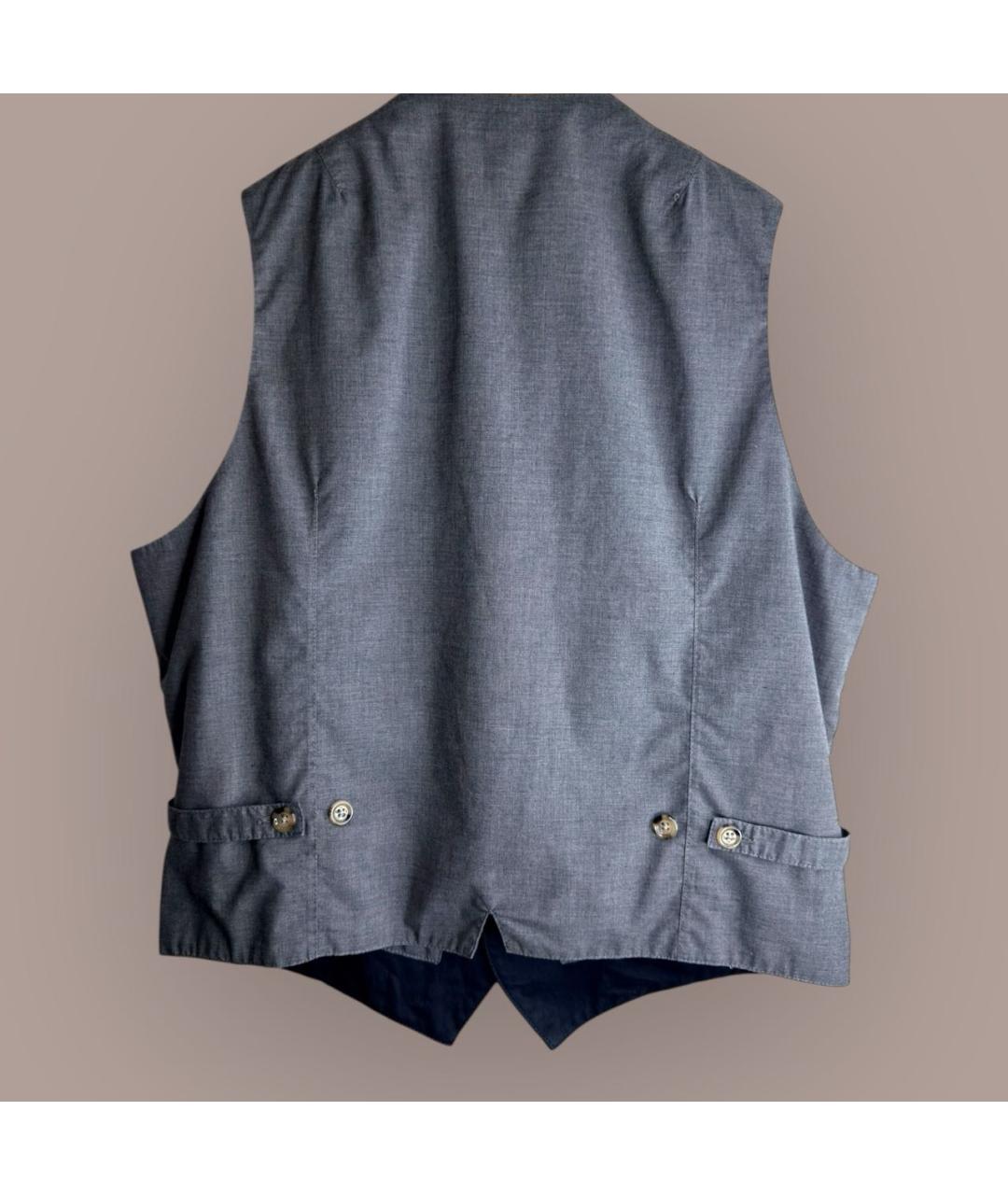 ELEVENTY Темно-синий хлопко-эластановый жилет, фото 5