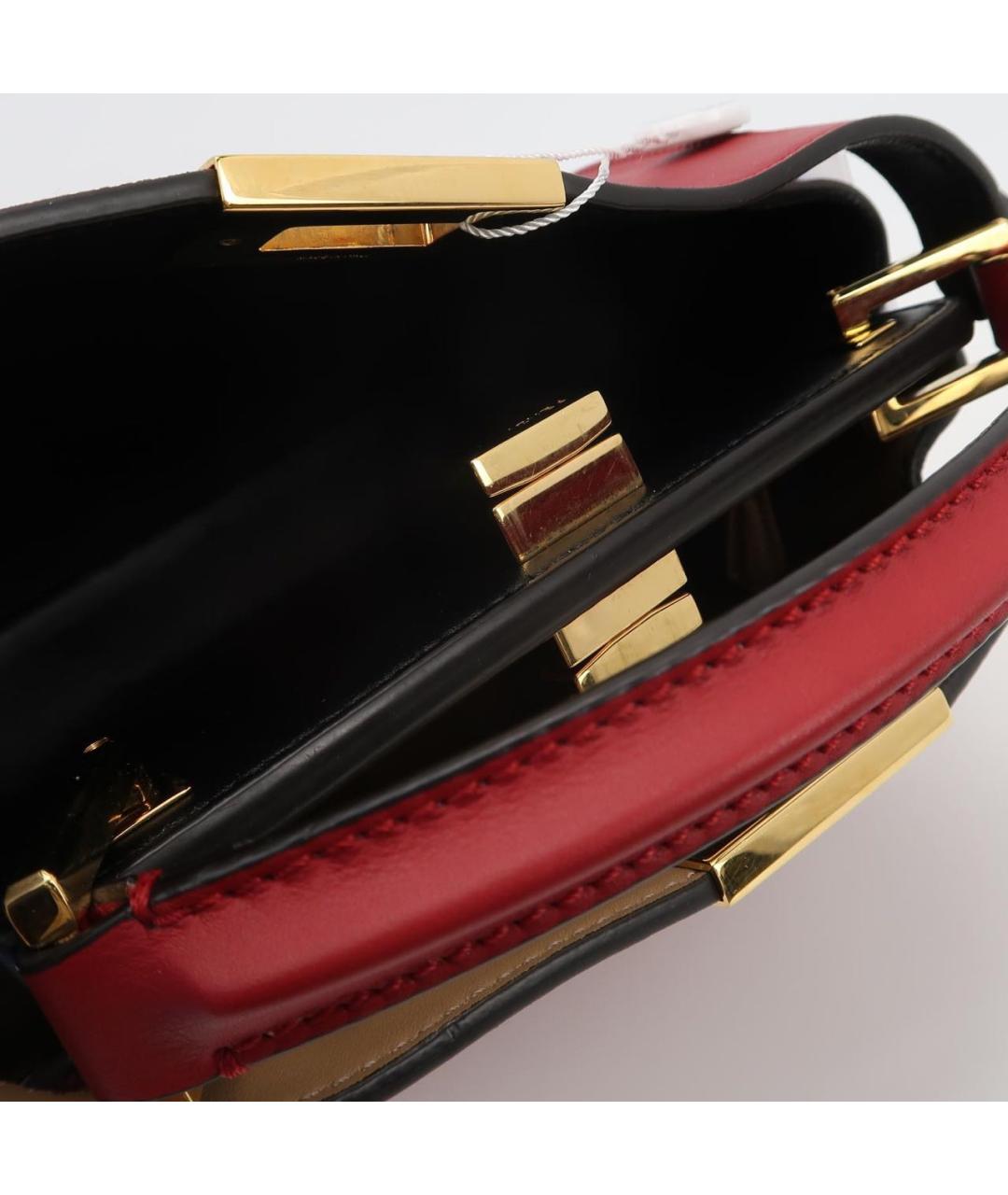 FENDI Красная кожаная сумка через плечо, фото 4