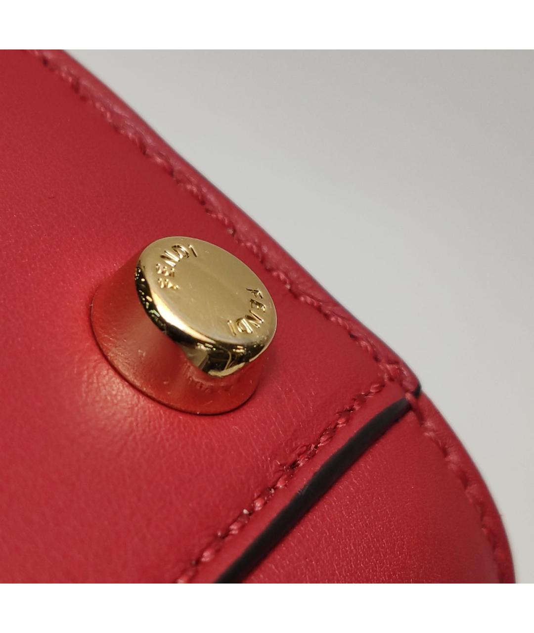 FENDI Красная кожаная сумка через плечо, фото 7